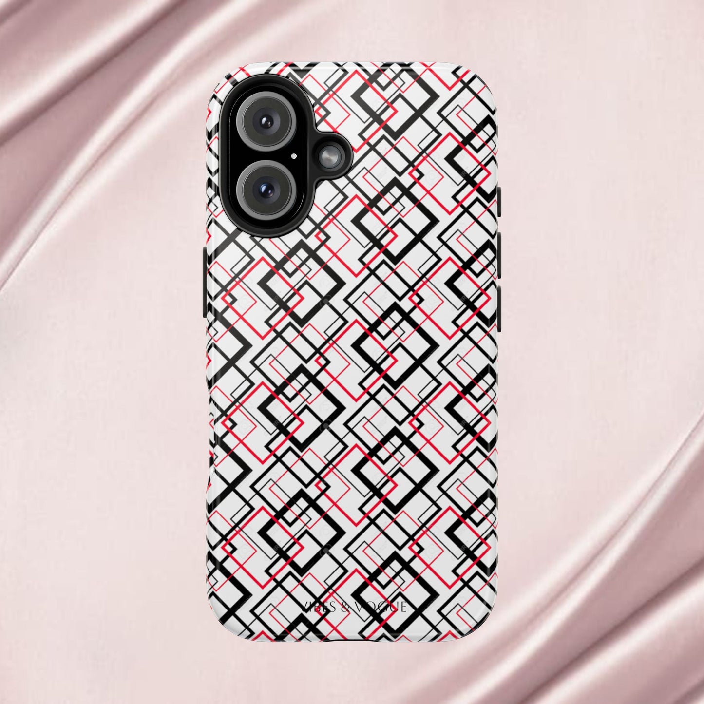 Stylish Geometric Tough Phone Case - Modern Design for Trendsetters