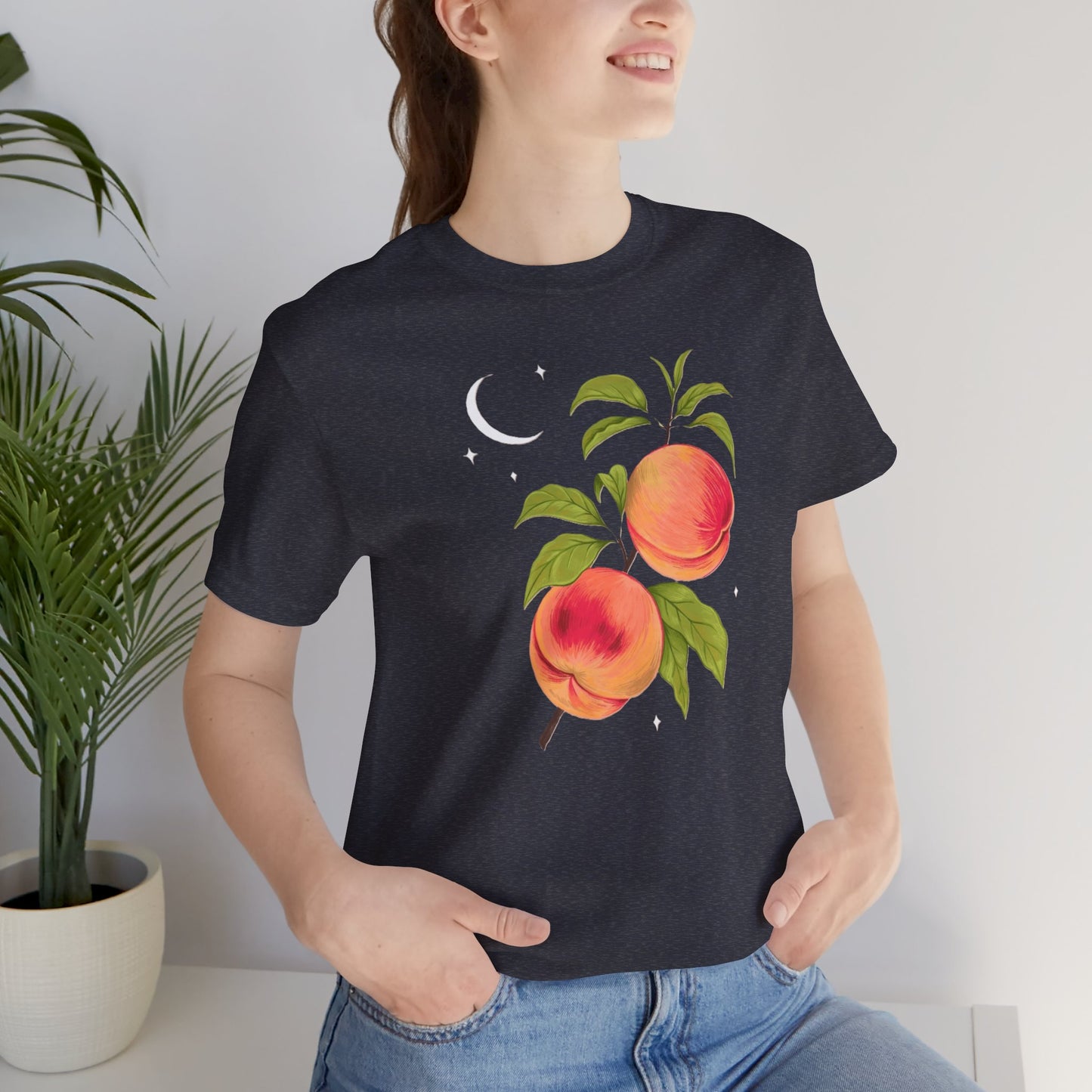 Peachy Summer Vibes Tee - Unisex Jersey Short Sleeve Shirt, Casual Wear, Gift for Her, Summer Fashion, Peach Design, Birthday Gift