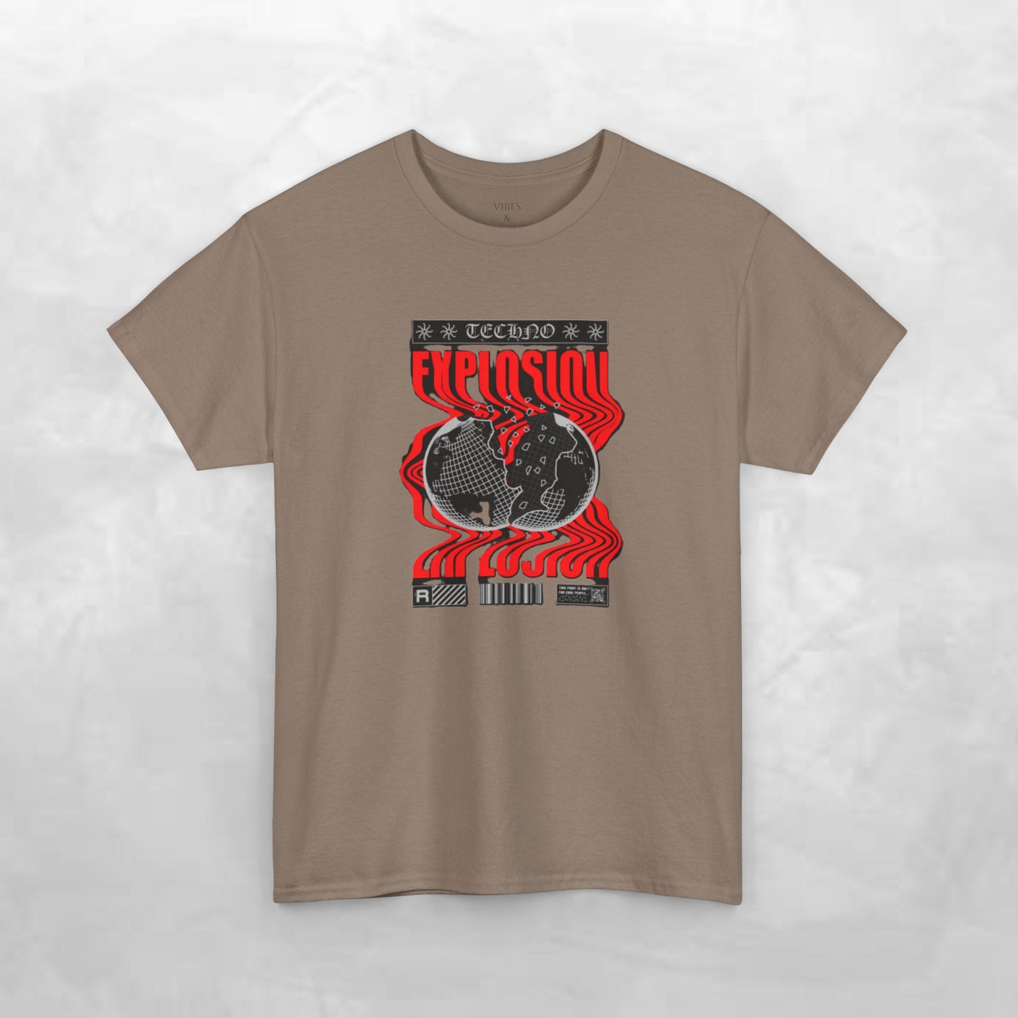 Graphic Tee for Music Lovers, Retro Explosion Design, Unisex Cotton Shirt, Perfect for Festivals, Concerts, Gift Idea