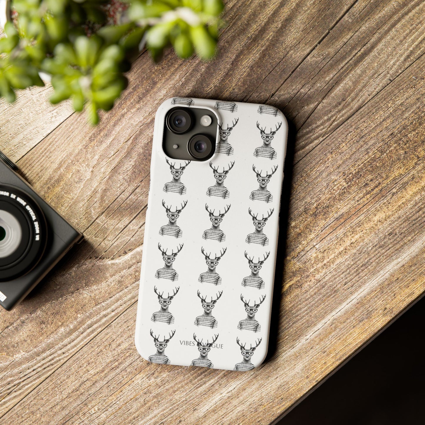 Stylish Slim Phone Case with Cool Stag Design