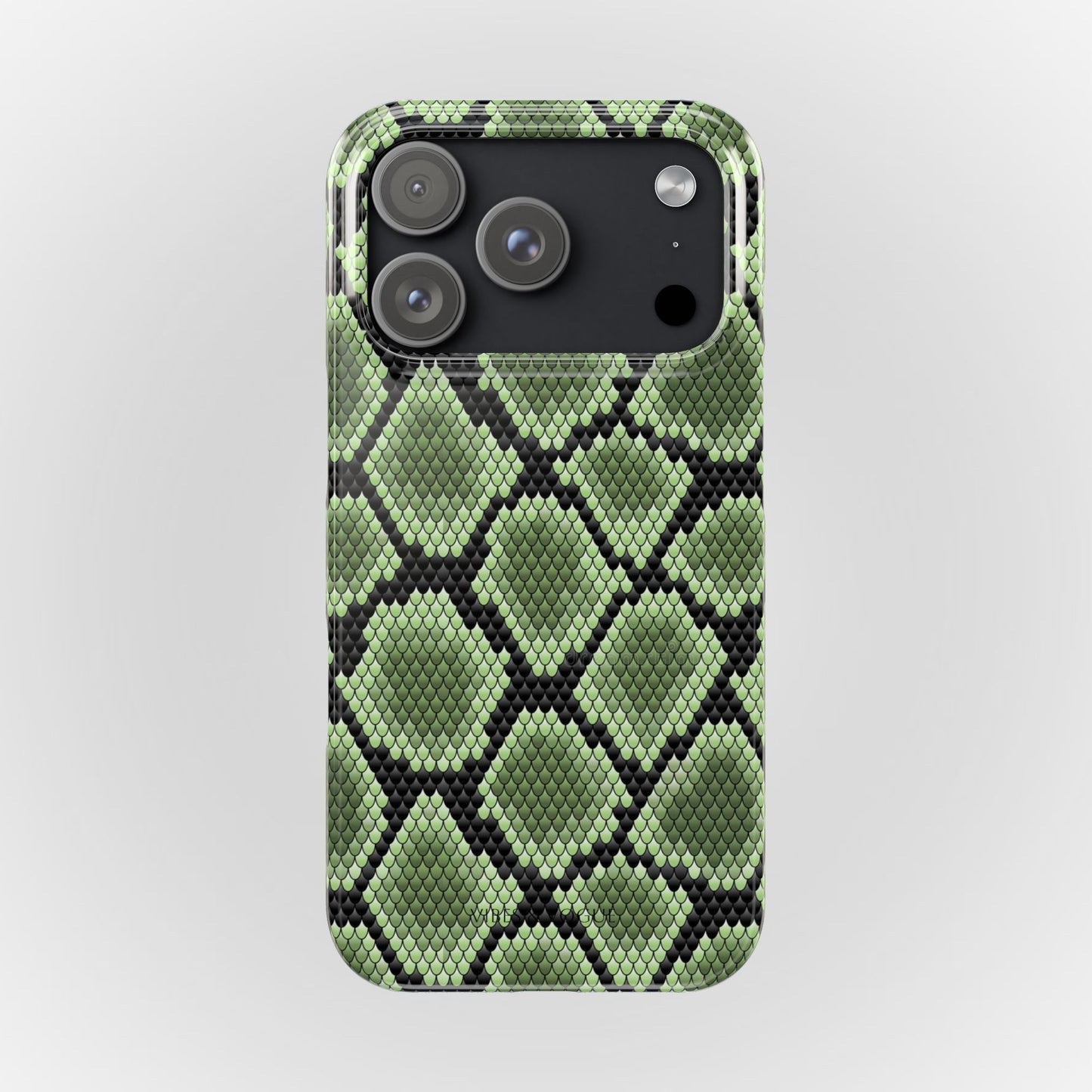 Sleek Green Snake Skin Slim Phone Case - Stylish & Protective for All Occasions