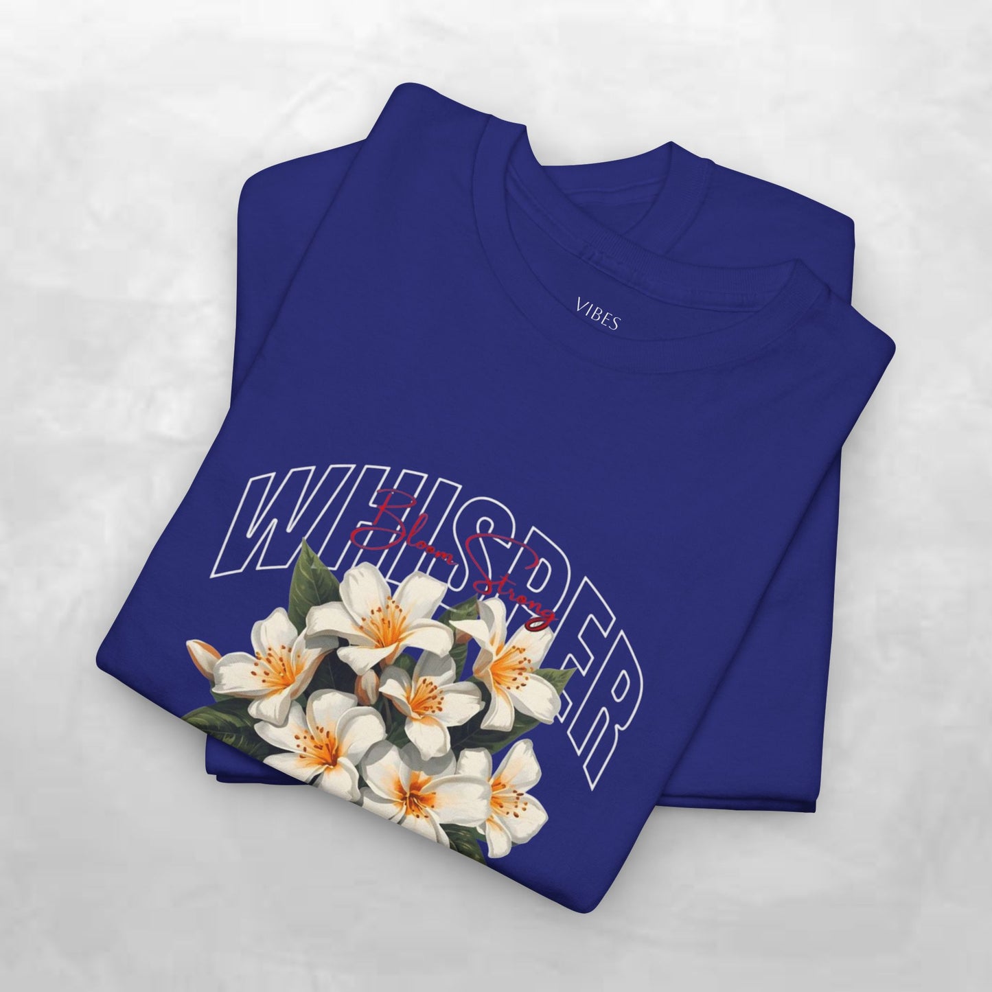 Floral "Whisper Flower" Graphic Tee — Vintage Plumeria Blossom Shirt