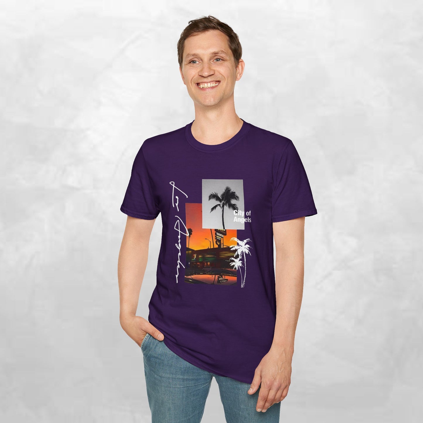 T-Shirt — Tropical Sunset Los Angeles Palm Tree Tee