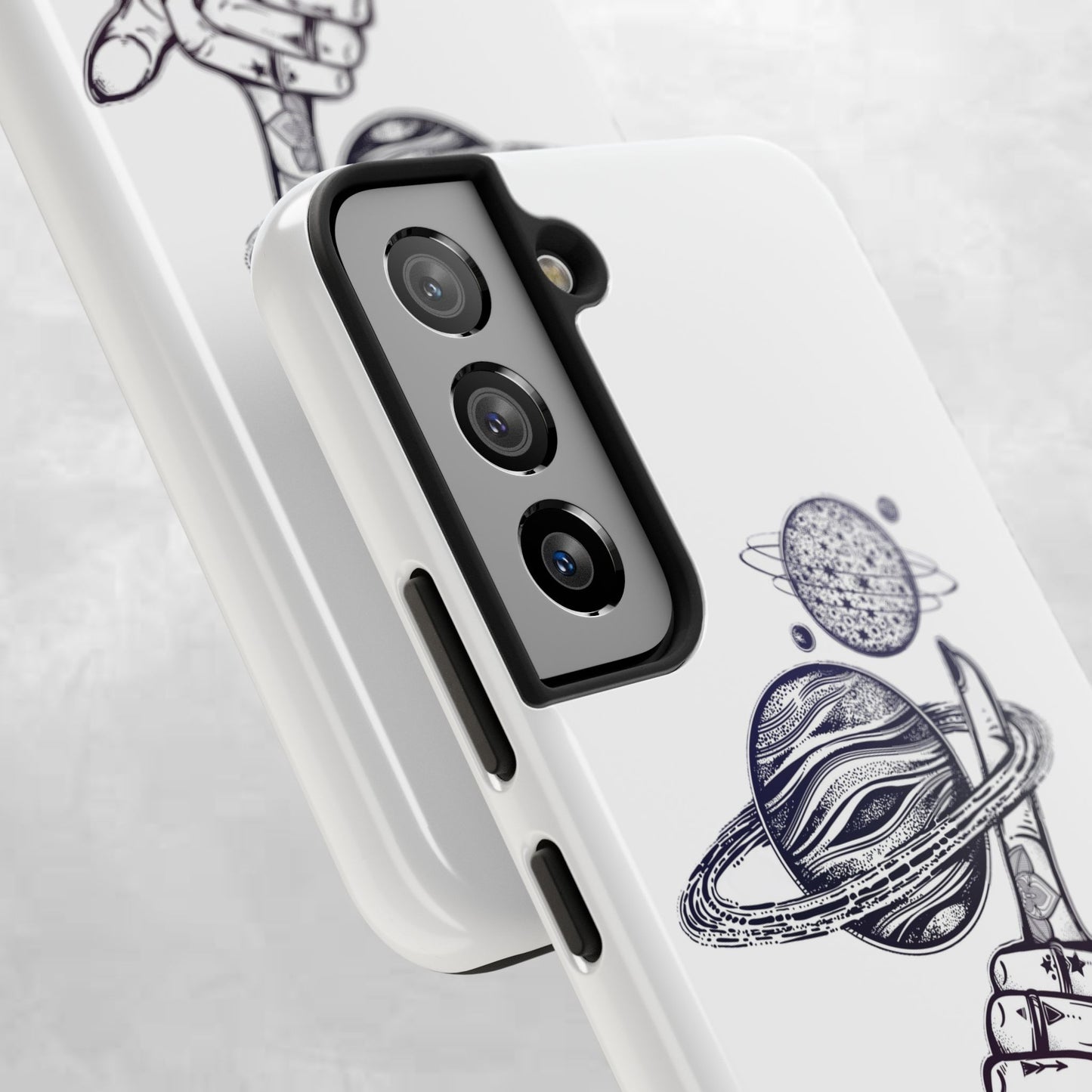 Cosmic Tattoo Phone Case, Unique Galaxy Cell Phone Cover, Gift for Astronomers, Trendy Space Phone Protector, Birthday and Holiday Gift