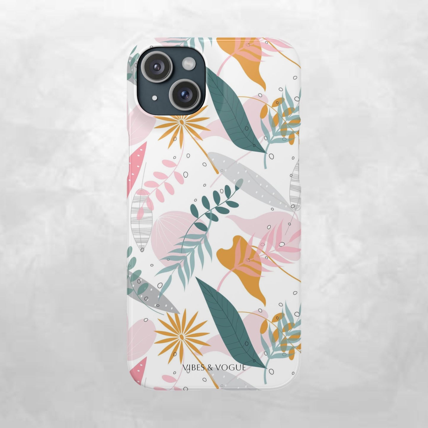 Floral Snap Case - Stylish Phone Protector with Botanical Design