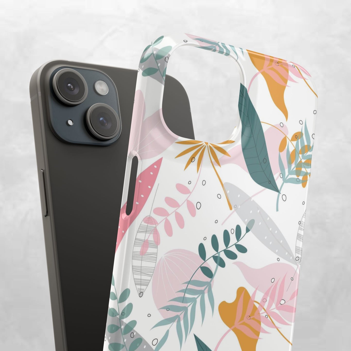 Floral Snap Case - Stylish Phone Protector with Botanical Design