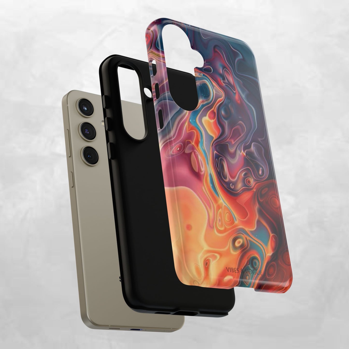 Colorful Phone Case, Abstract Print Cover, Tough Cases for Protection, Gift for Her, Modern Design, Trendy Mobile Accessory