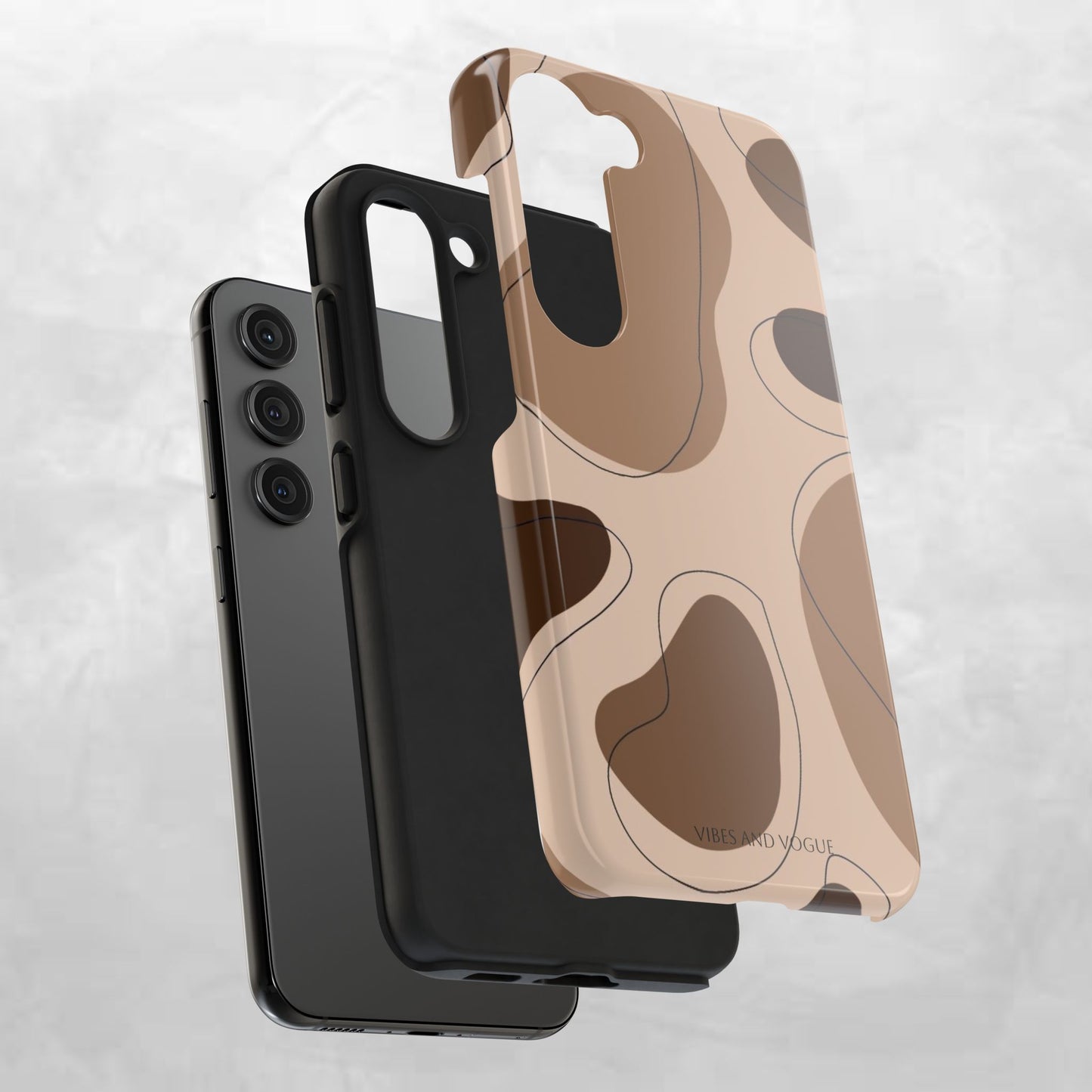 Abstract Brown Cowhide Tough Phone Case