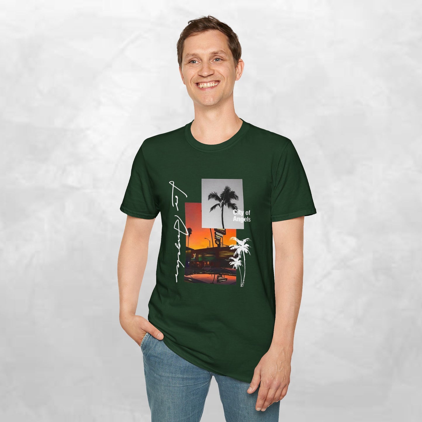 T-Shirt — Tropical Sunset Los Angeles Palm Tree Tee