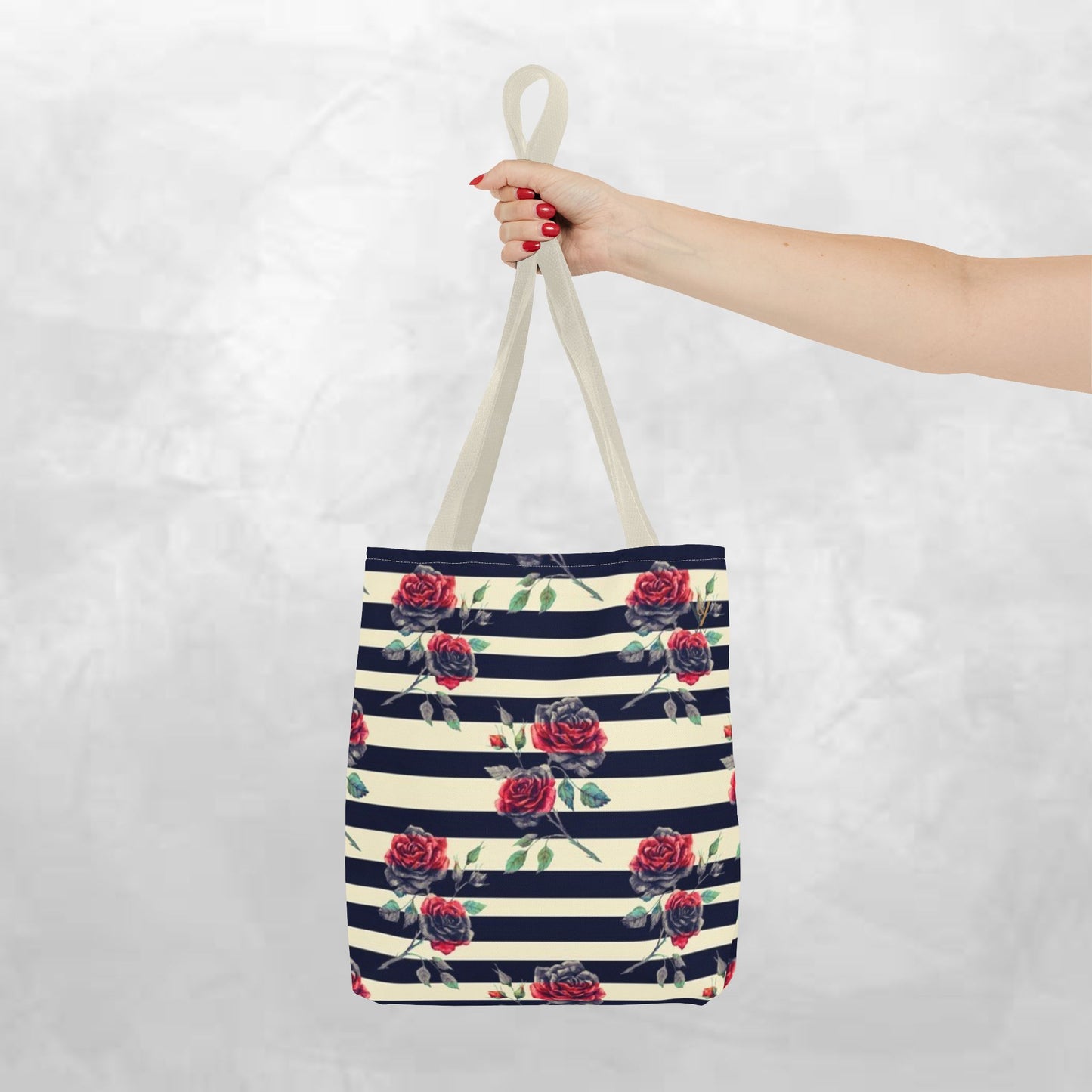 Chic Floral Tote Bag, Stylish Eco-Friendly Bag, Rose Pattern Shopping Tote, Gift for Her, Everyday Handbag, Floral Fashion