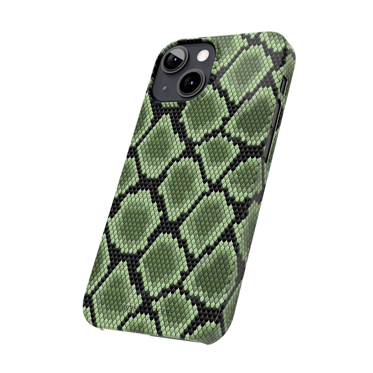 Sleek Green Snake Skin Slim Phone Case - Stylish & Protective for All Occasions