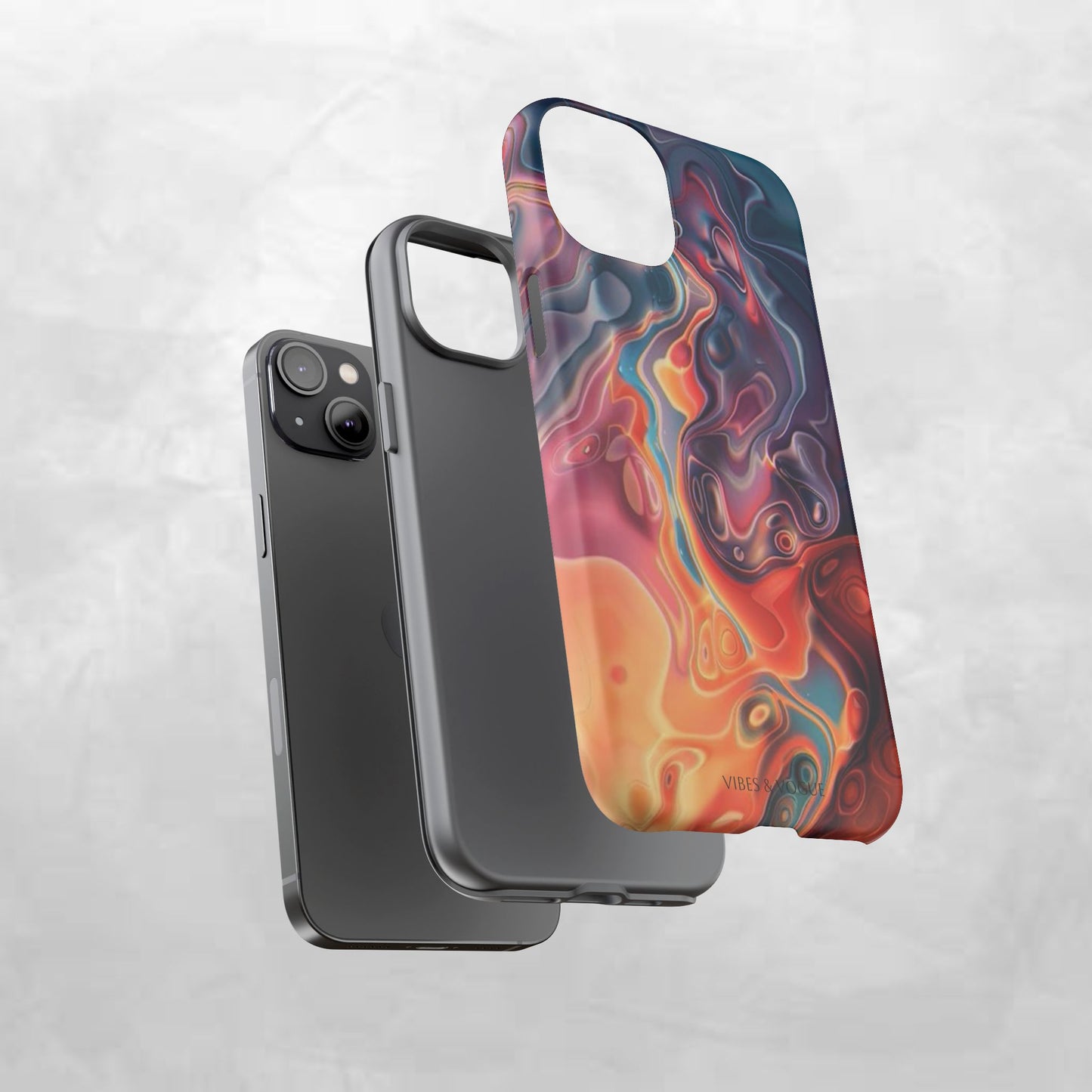 Colorful Phone Case, Abstract Print Cover, Tough Cases for Protection, Gift for Her, Modern Design, Trendy Mobile Accessory