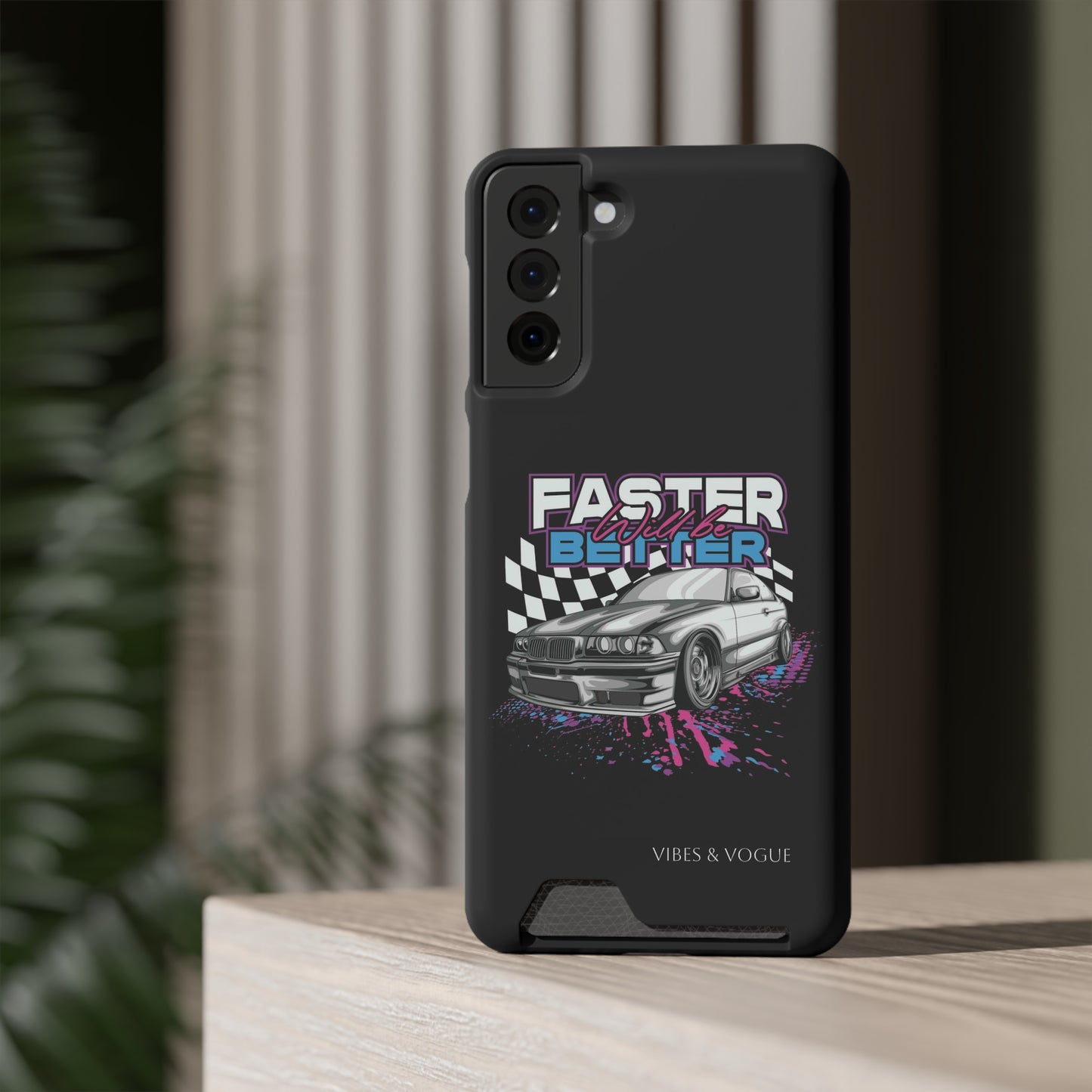 Racer Phone Case with Card Holder - Fast & Furious Motif