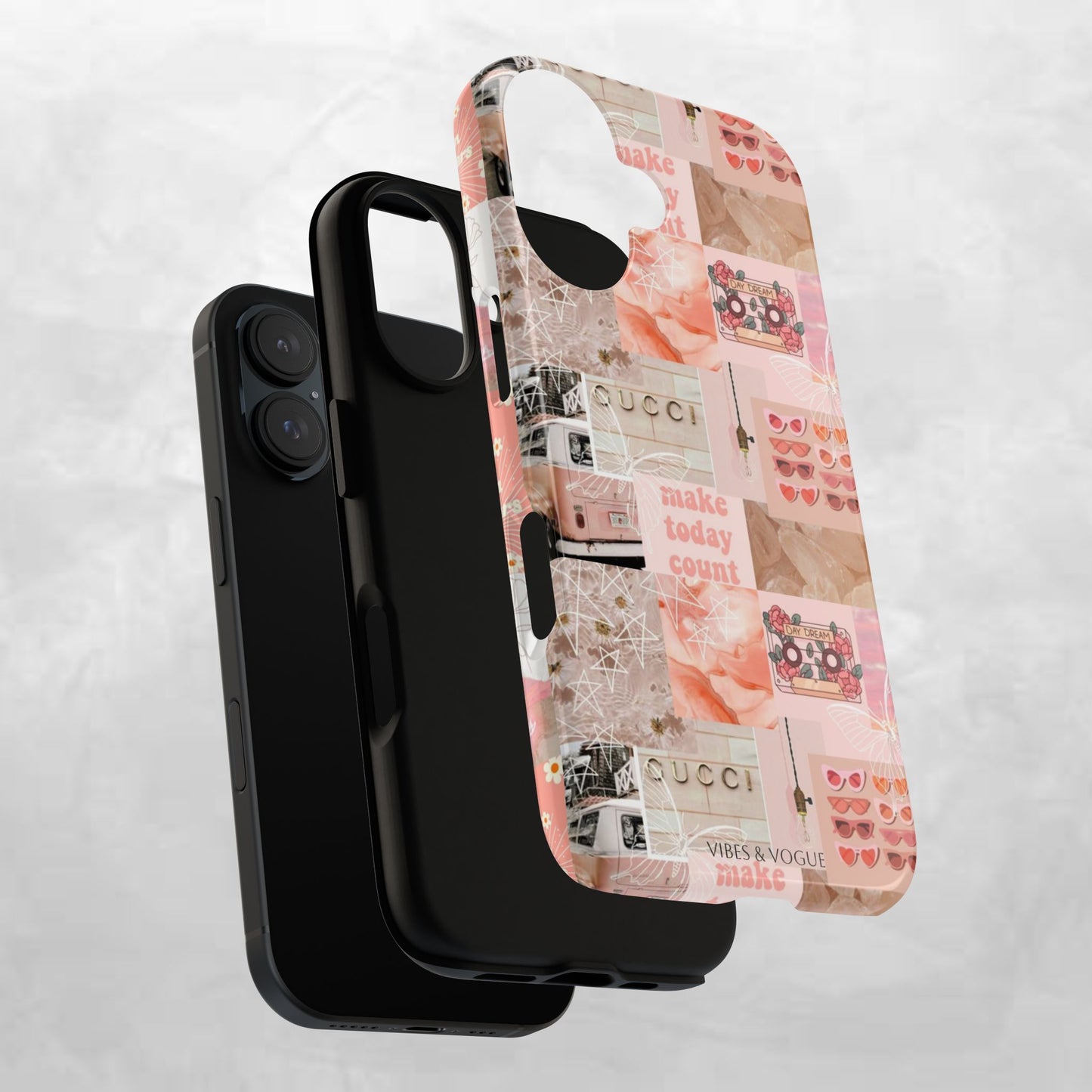 Stylish Phone Case for Trendsetters, Customizable Smartphone Cover, Vibes & Vogue Design, Floral Aesthetic Gift, Unique Tech Accessory