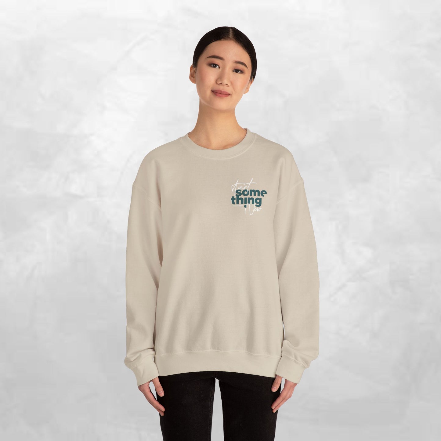 Minimal 'Do Something' Crewneck Sweatshirt