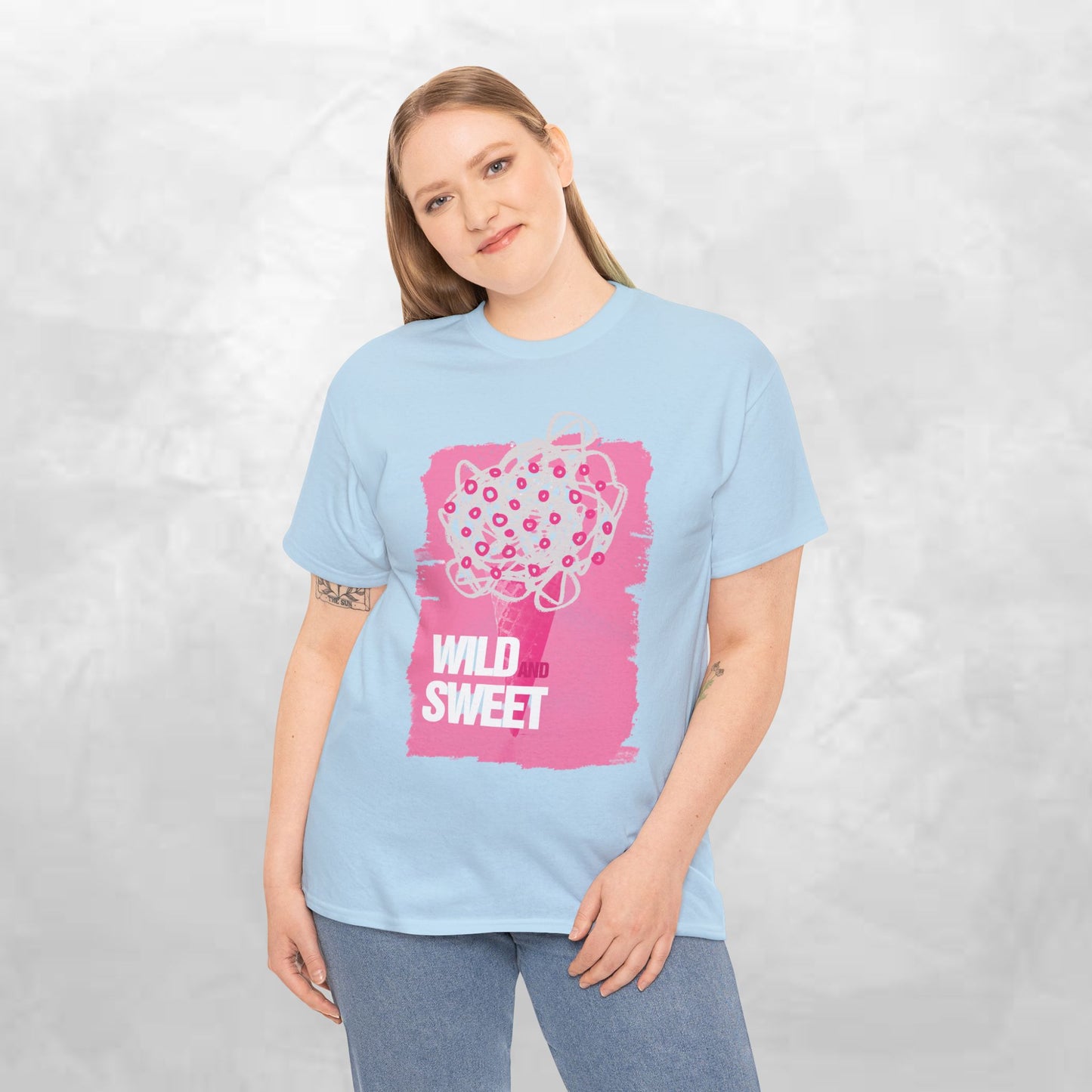 Wild and Sweet Unisex Heavy Cotton Tee - Playful Graphic Shirt for Fun-Loving Individuals