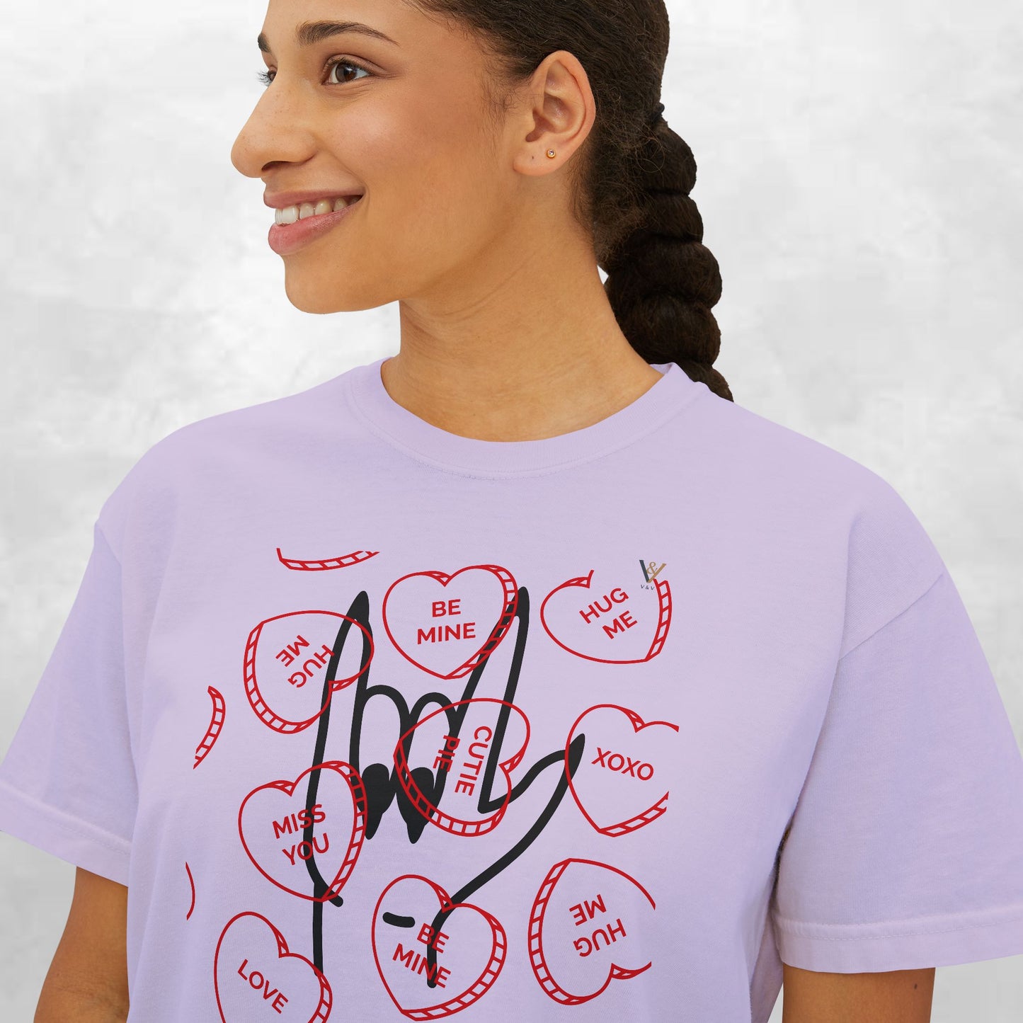 Women's Boxy Tee - Love You Graphic T-Shirt for Valentine's Day & Everyday Wear