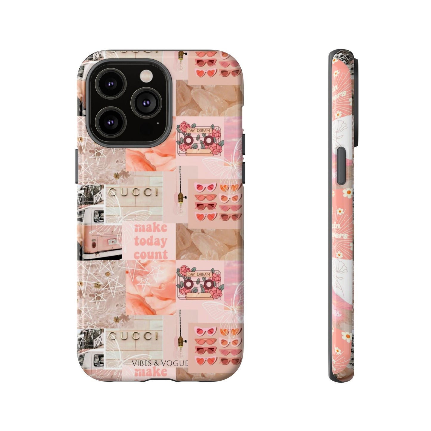 Stylish Phone Case for Trendsetters, Customizable Smartphone Cover, Vibes & Vogue Design, Floral Aesthetic Gift, Unique Tech Accessory