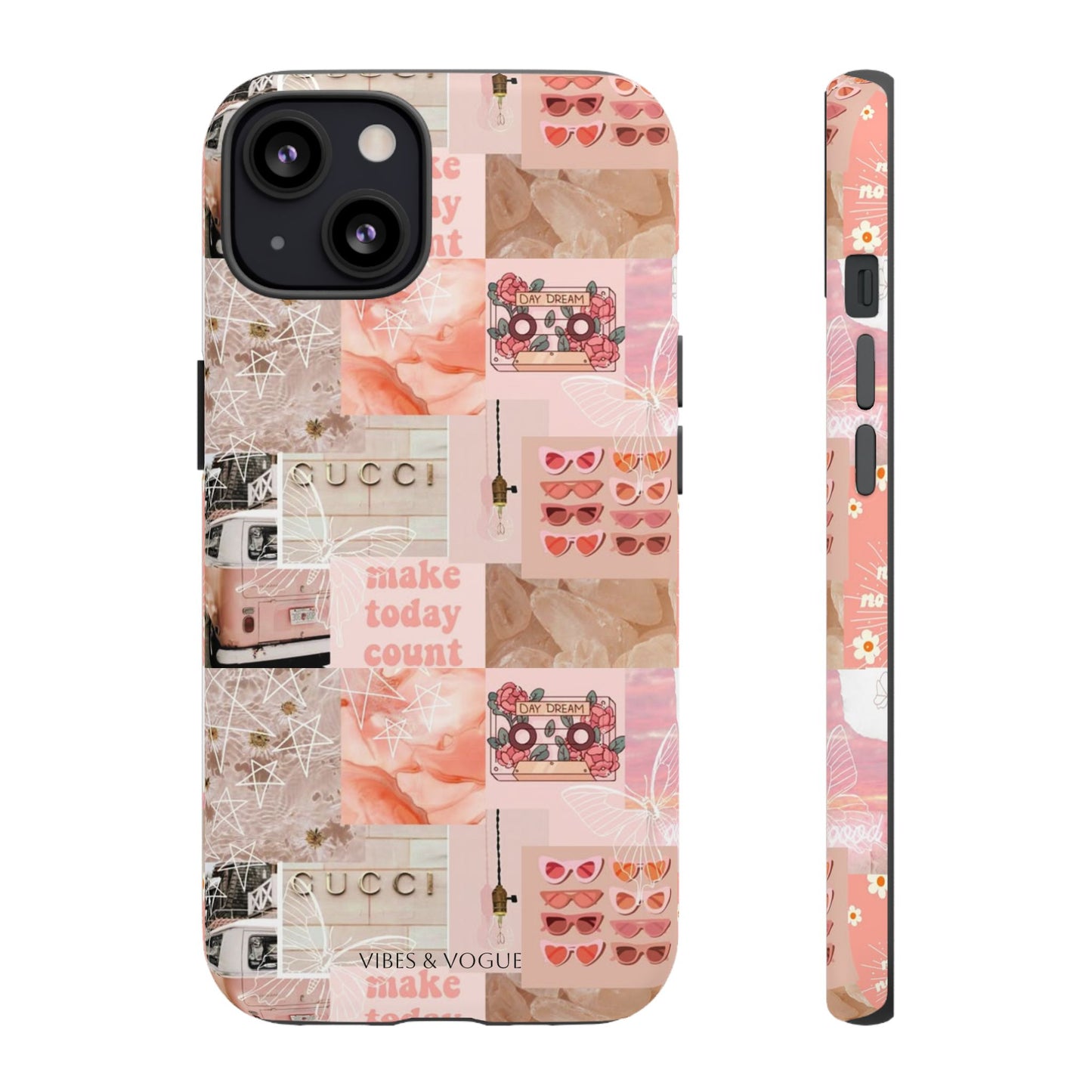Stylish Phone Case for Trendsetters, Customizable Smartphone Cover, Vibes & Vogue Design, Floral Aesthetic Gift, Unique Tech Accessory