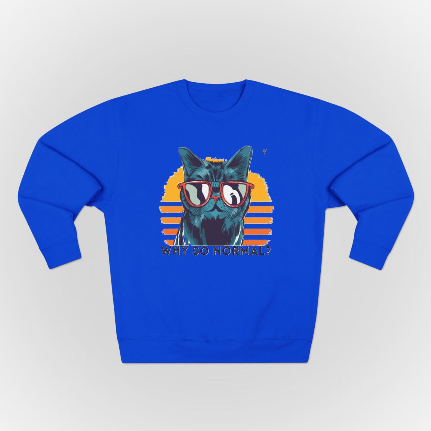 Funny Cat Crewneck Sweatshirt - 'Why So Normal?' - Unisex Casual Apparel