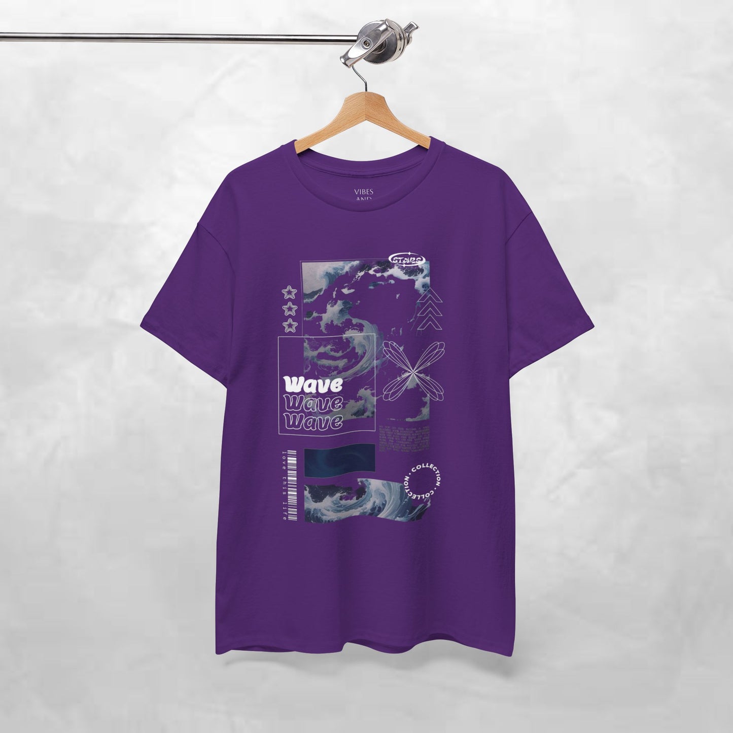 Wave Graphic Tee — Retro Surf Collage T-Shirt