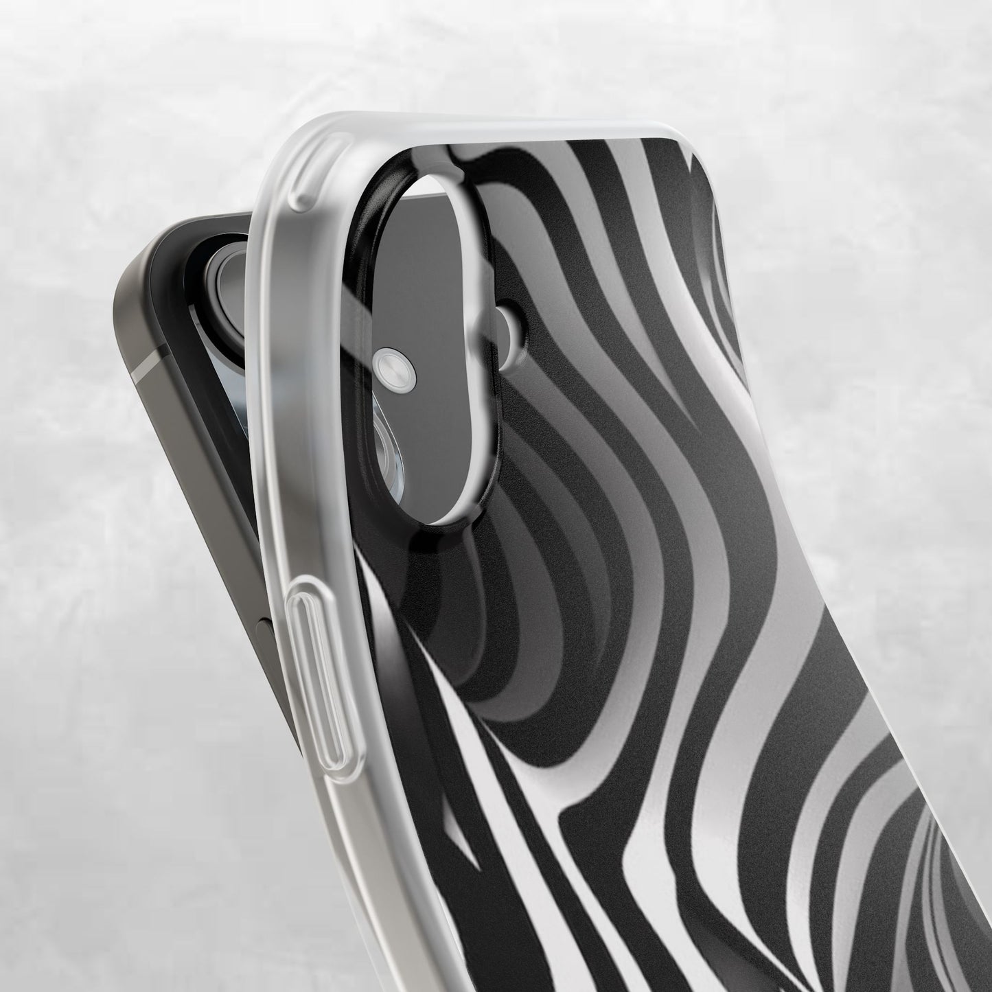 Stylish Phone Cases, Trendy Flexi Cases for iPhone, Black and White Art Case, Gifts for Him/Her, Phone Accessories, Unique Design