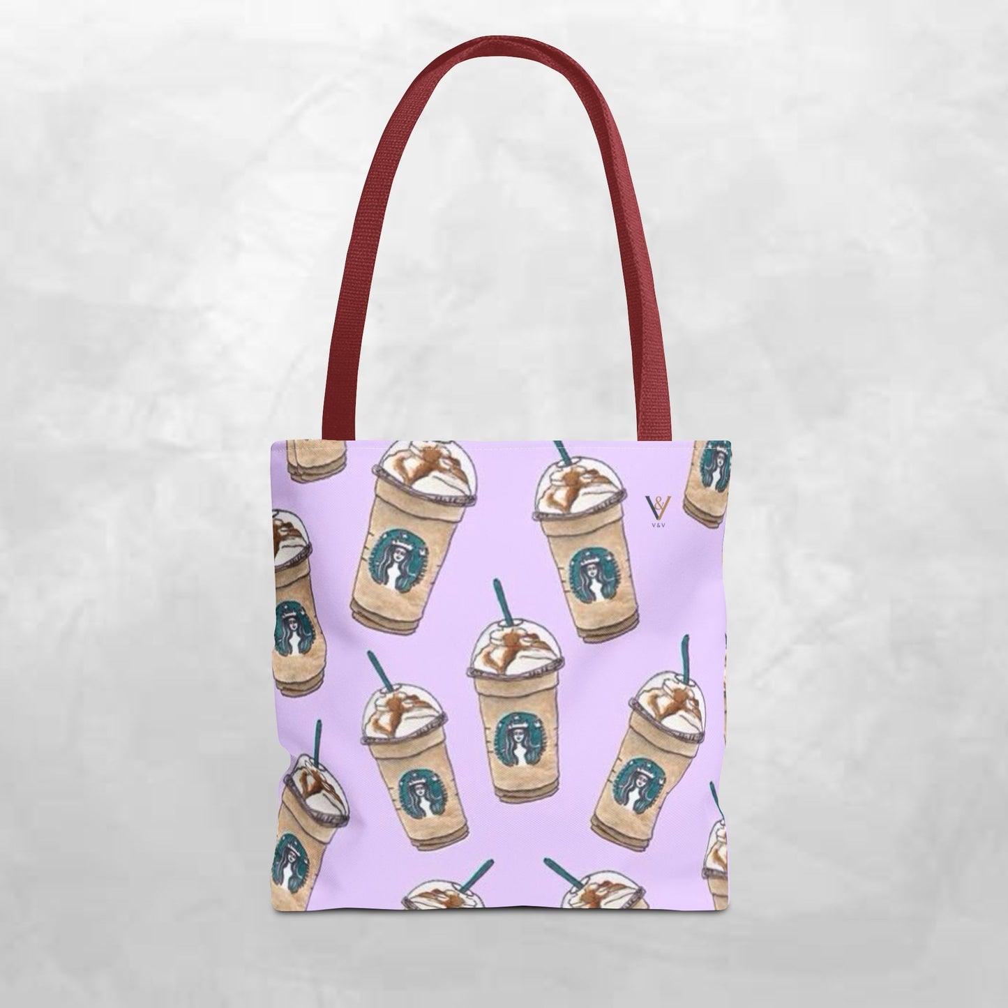 Starbucks Frappuccino Tote Bag, Coffee Lover's Shopping Bag, Perfect for Gift, Reusable Grocery Bag, Cute Beach Bag, Eco-Friendly Tote