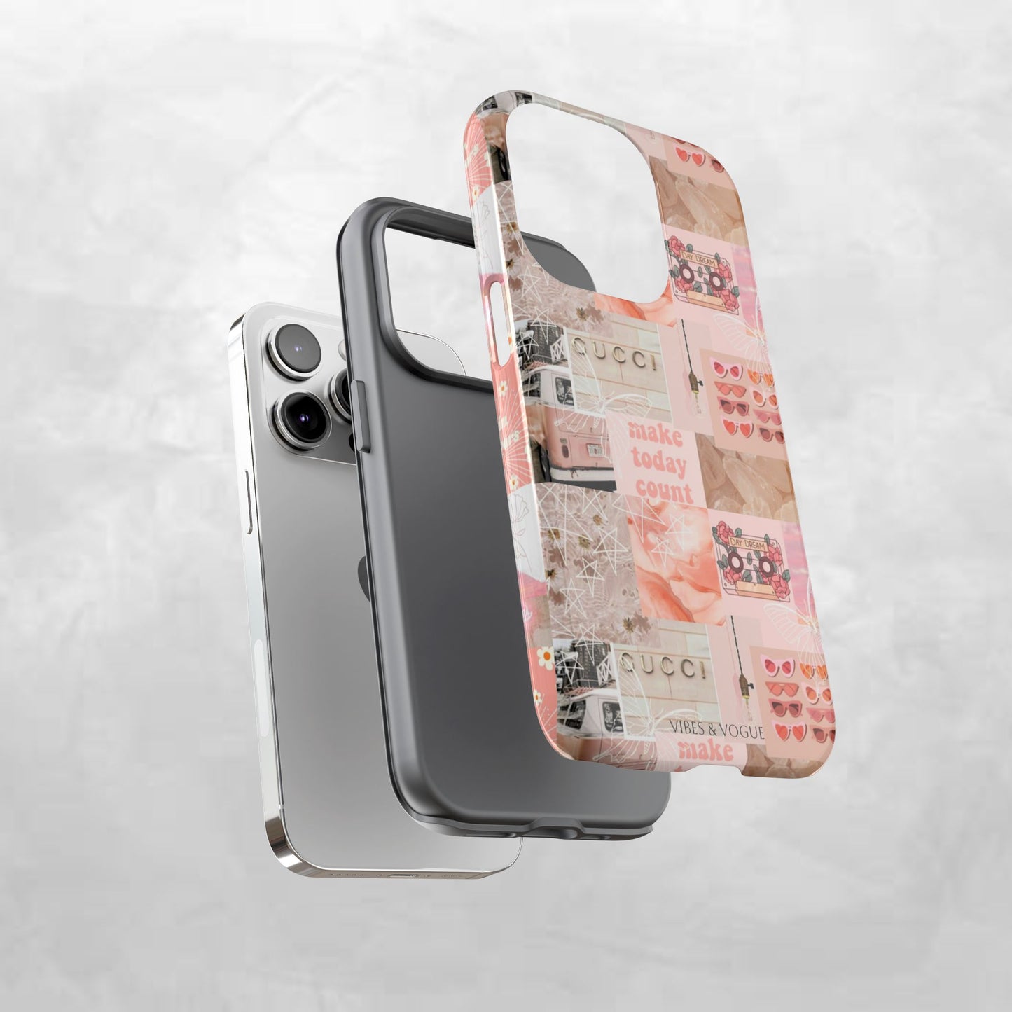 Stylish Phone Case for Trendsetters, Customizable Smartphone Cover, Vibes & Vogue Design, Floral Aesthetic Gift, Unique Tech Accessory
