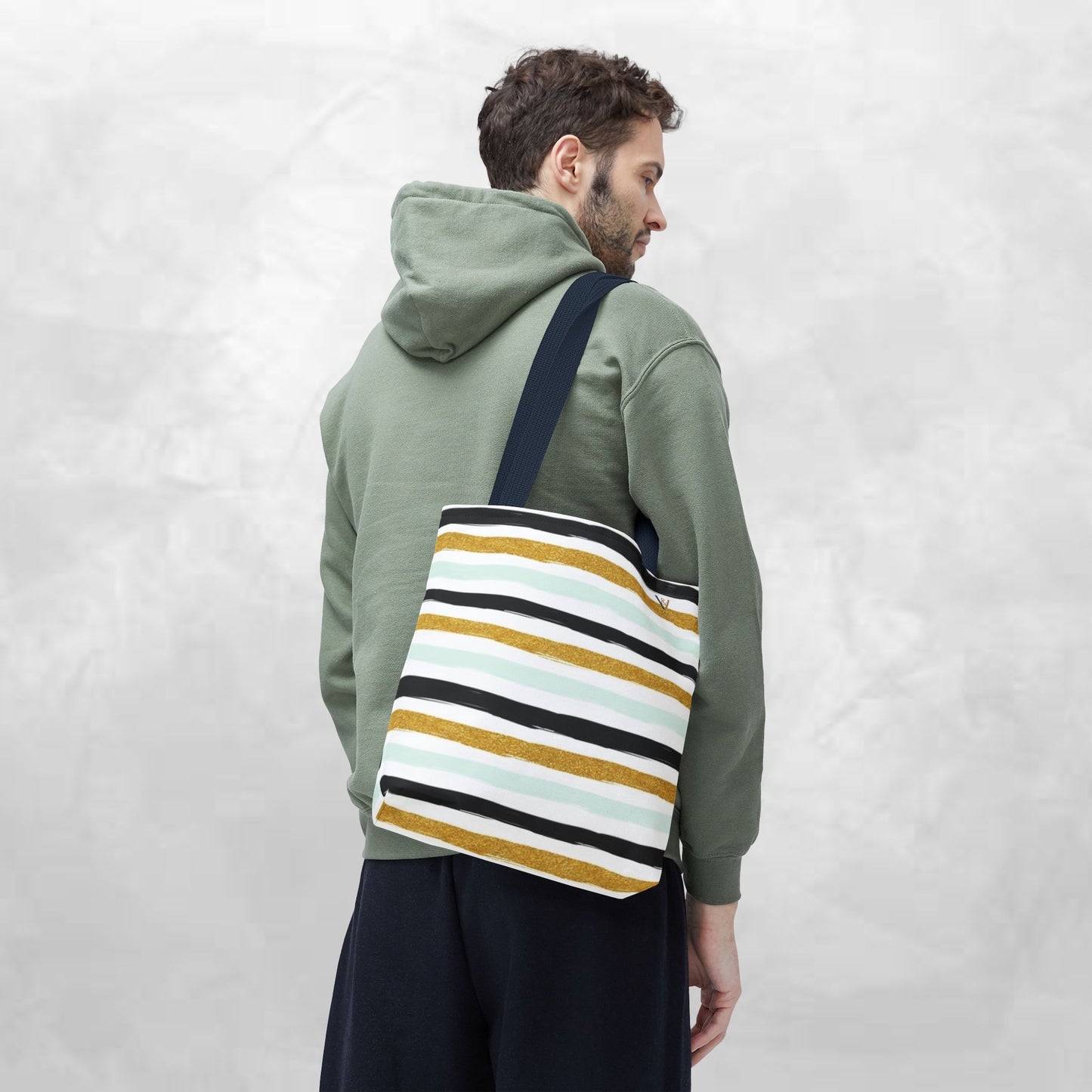 Chic Striped Tote Bag, Stylish Handbag, Casual Carryall, Everyday Shopper, Gift for Her, Beach Bag, Fashion Accessory