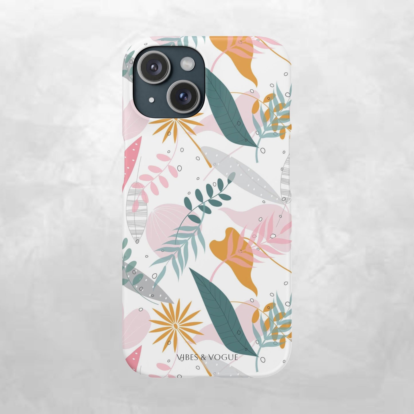 Floral Snap Case - Stylish Phone Protector with Botanical Design
