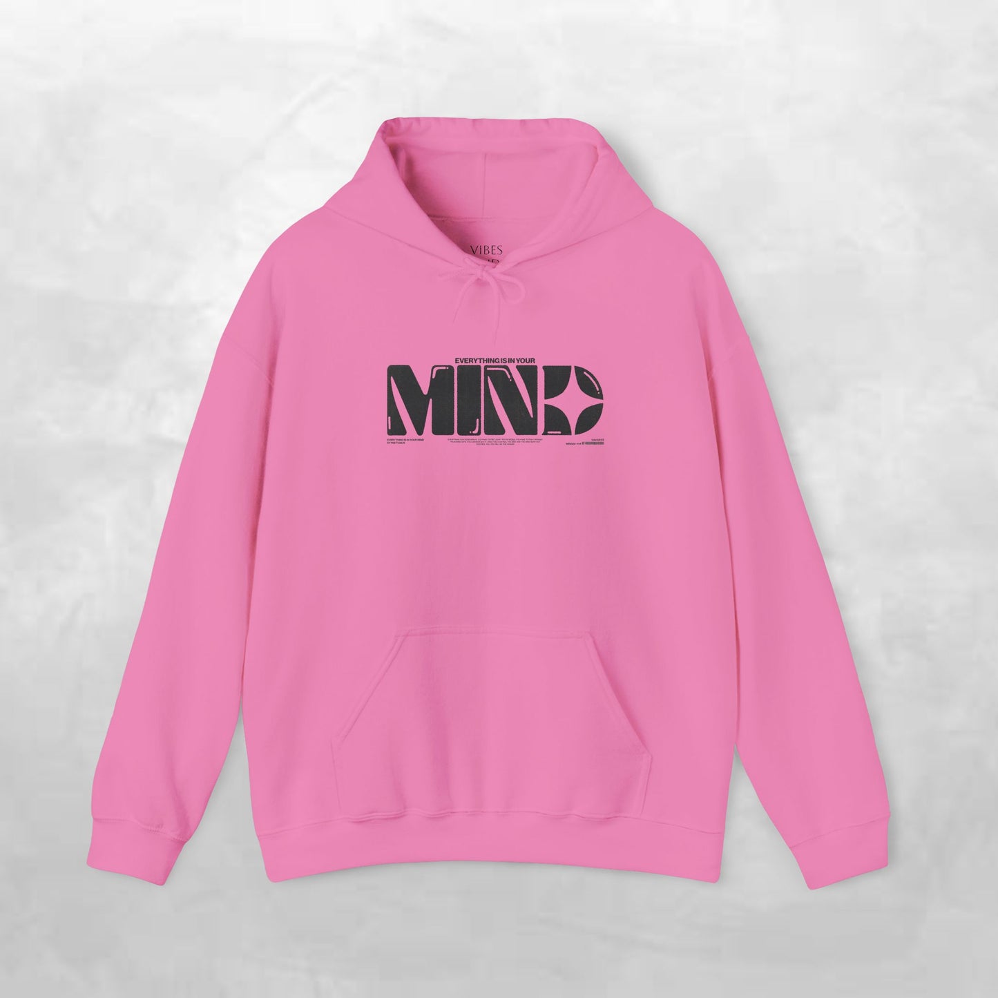 Mind Logo Hoodie — Minimalist Black Typography Pullover