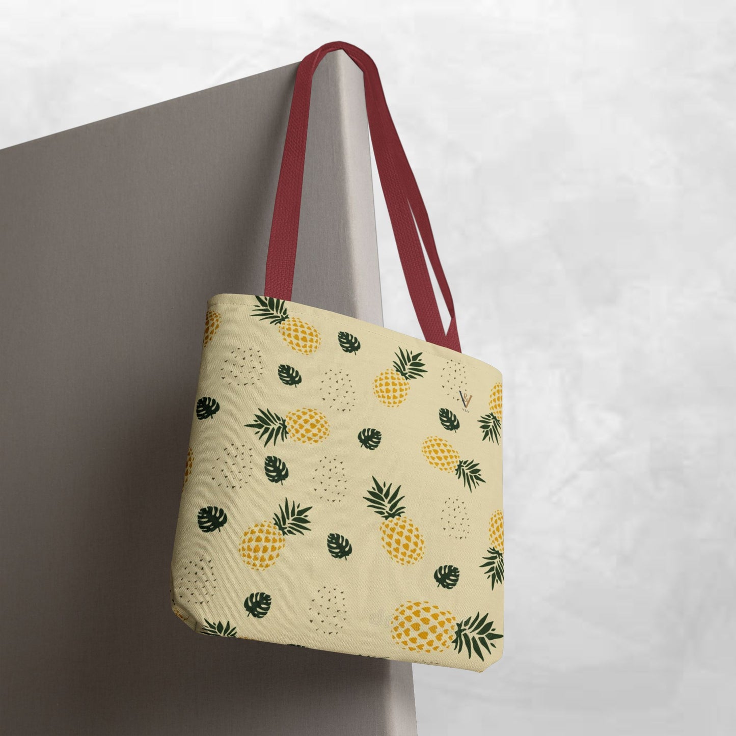 Pineapple Print Tote Bag, Eco-Friendly Carryall, Beach Bag, Summer Vibes, Gift for Her, Reusable Shopper