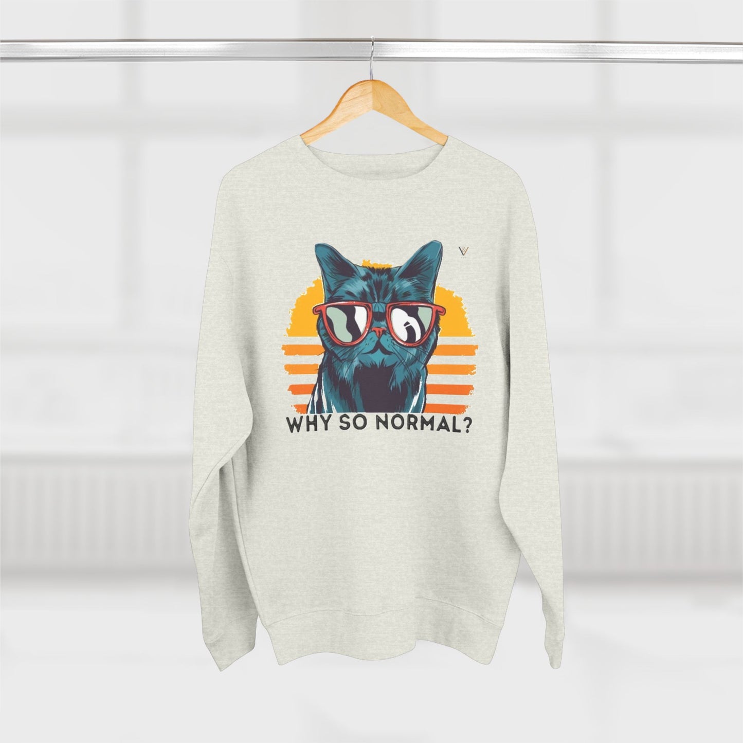 Funny Cat Crewneck Sweatshirt - 'Why So Normal?' - Unisex Casual Apparel