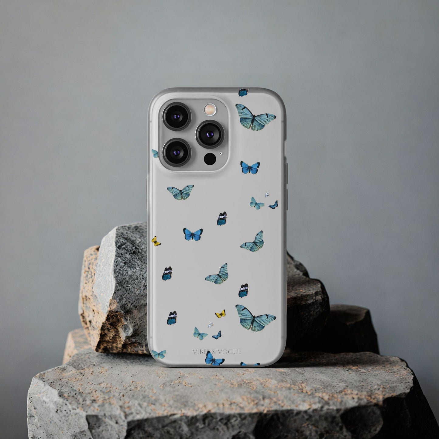 Butterfly Vibes Phone Case, Flexible Phone Cover, Elegant Phone Accessory, Gift for Nature Lovers, Spring Decor, Eco-Friendly Case