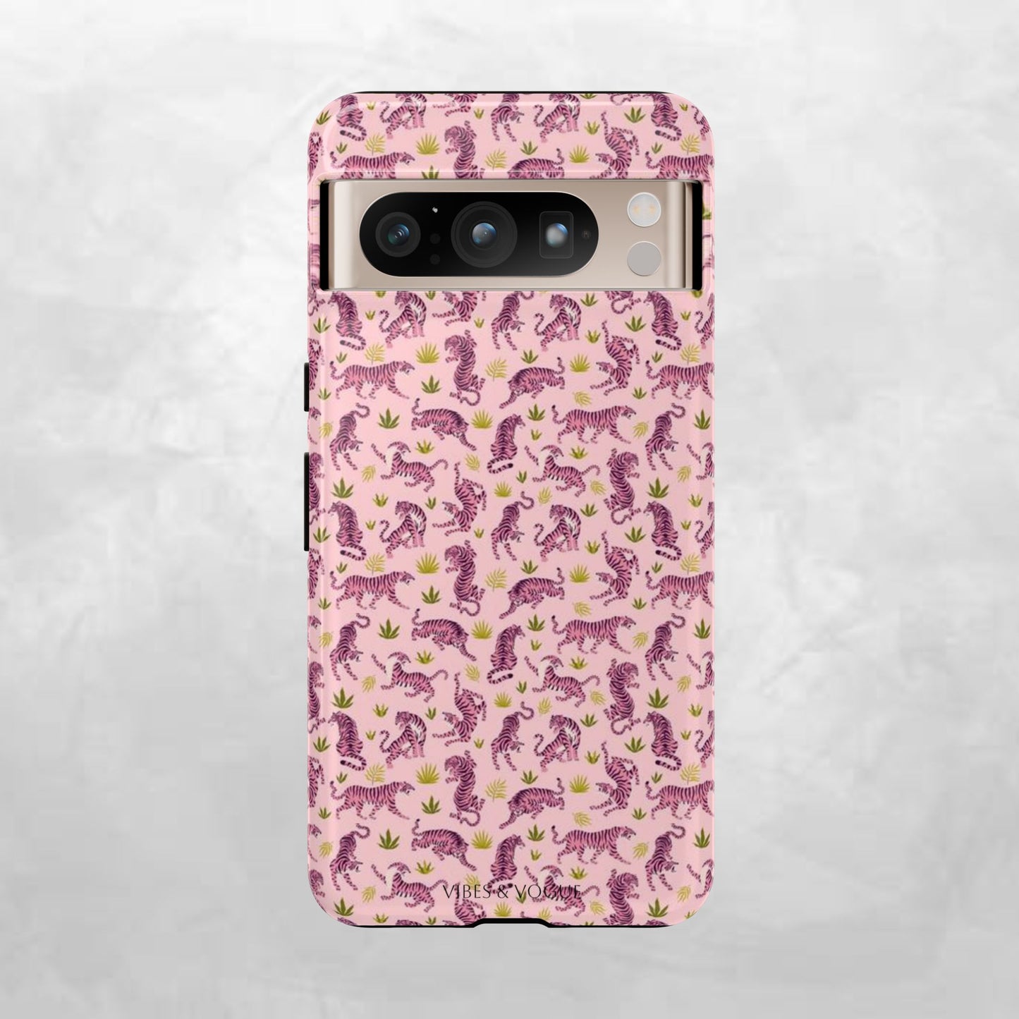 Pink Tiger Pattern Phone Case - Tough Cases