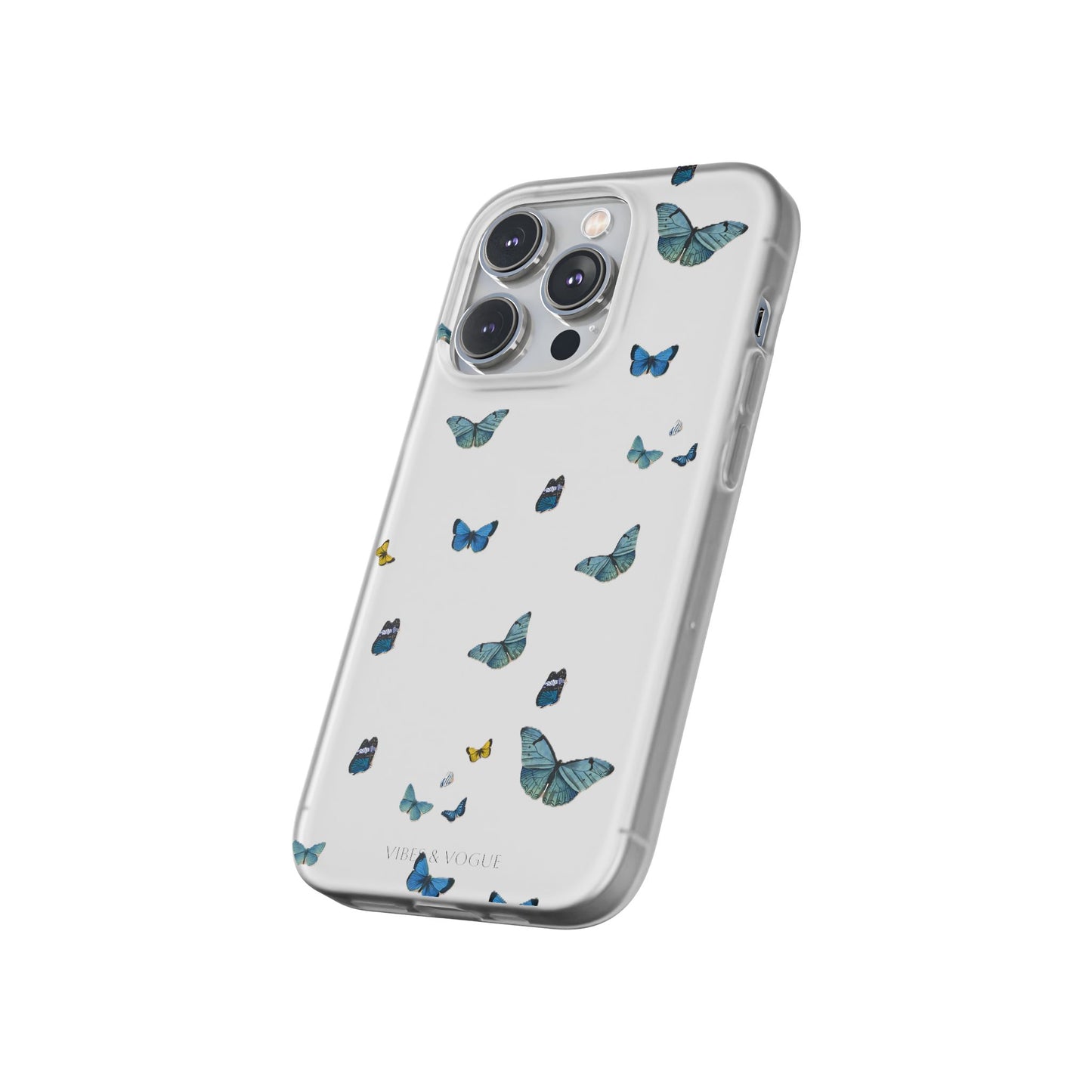 Butterfly Vibes Phone Case, Flexible Phone Cover, Elegant Phone Accessory, Gift for Nature Lovers, Spring Decor, Eco-Friendly Case