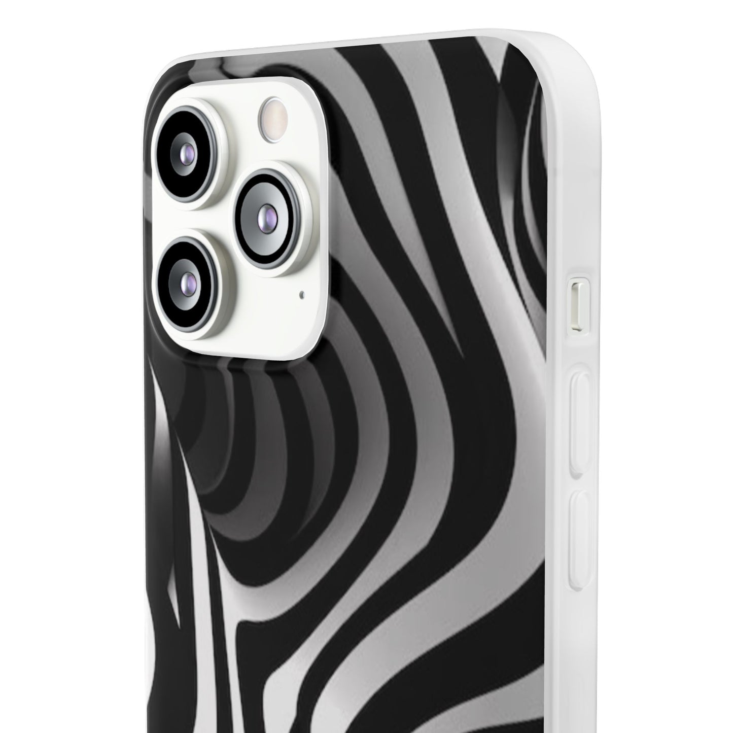 Stylish Phone Cases, Trendy Flexi Cases for iPhone, Black and White Art Case, Gifts for Him/Her, Phone Accessories, Unique Design