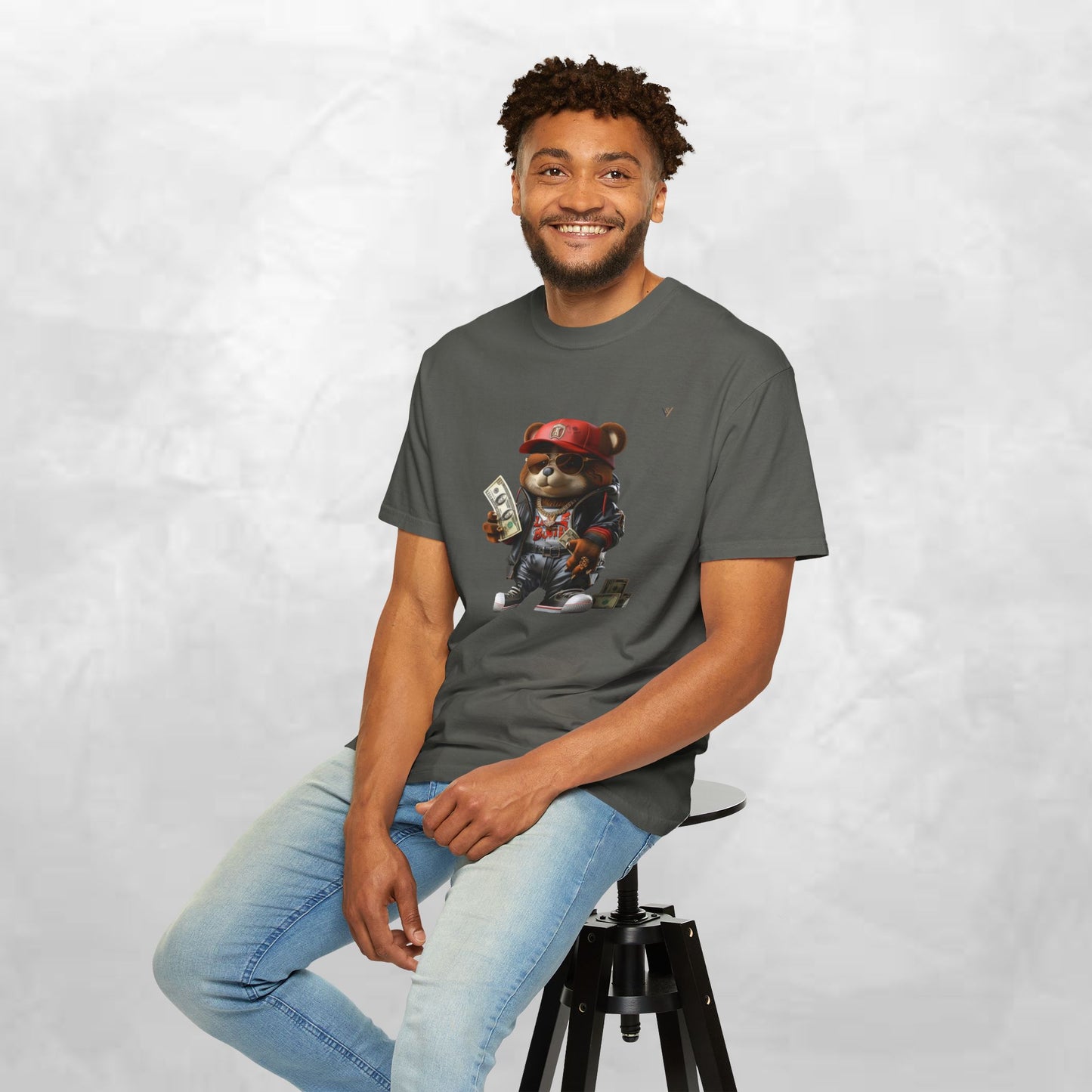 Urban Graffiti Bear T-Shirt, Streetwear Tee, Unisex Graphic Tee, Casual Wear, Gift for Hip-Hop Lovers, Fun and Trendy Fashion