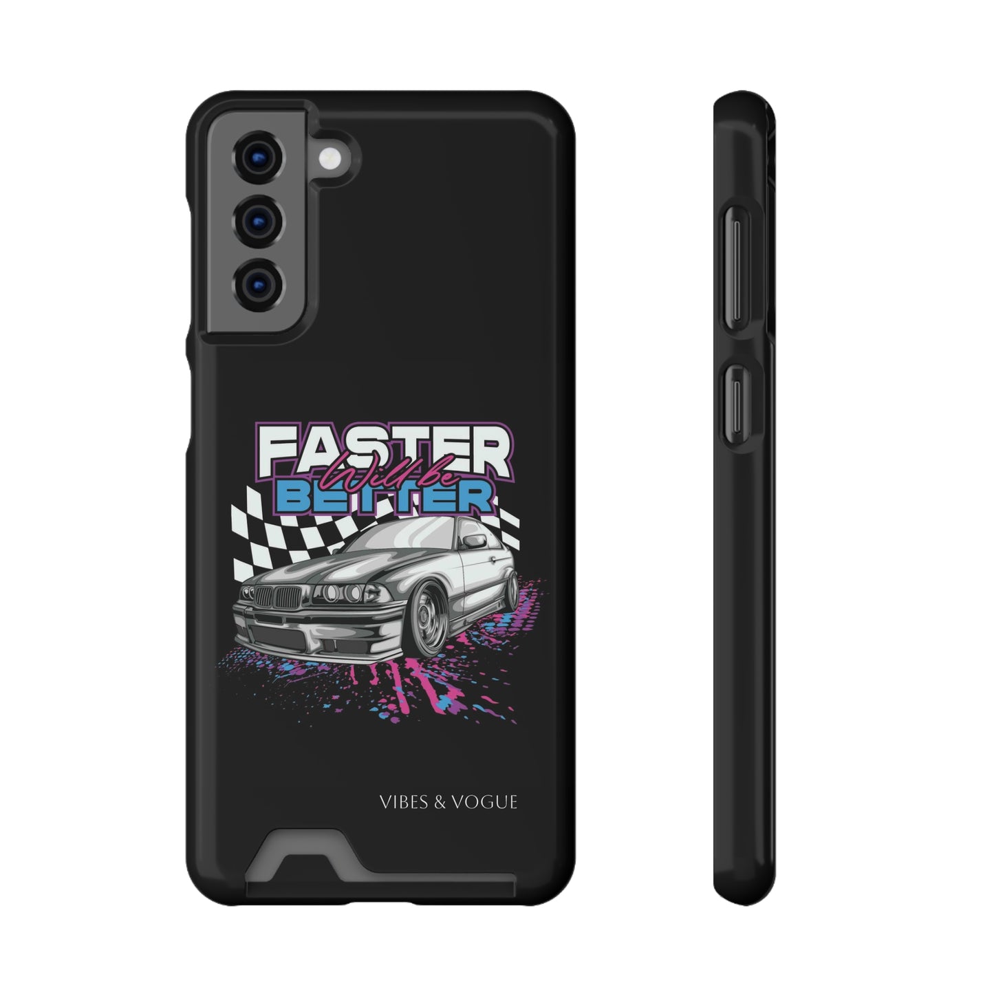 Racer Phone Case with Card Holder - Fast & Furious Motif