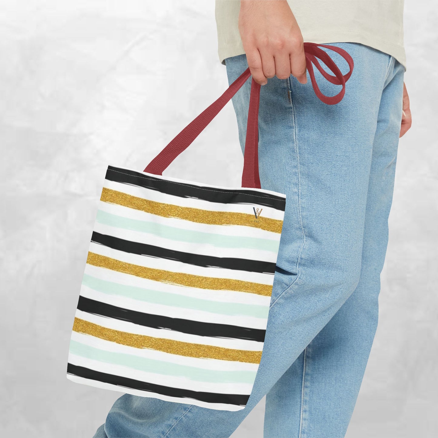 Chic Striped Tote Bag, Stylish Handbag, Casual Carryall, Everyday Shopper, Gift for Her, Beach Bag, Fashion Accessory