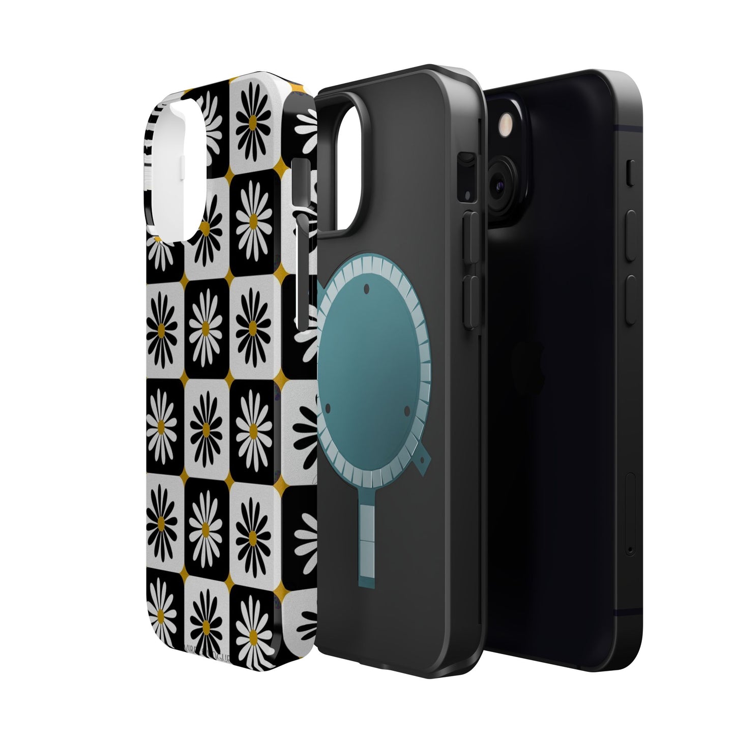 Retro Daisy Magnetic Tough Case - Stylish Protection for Your Phone