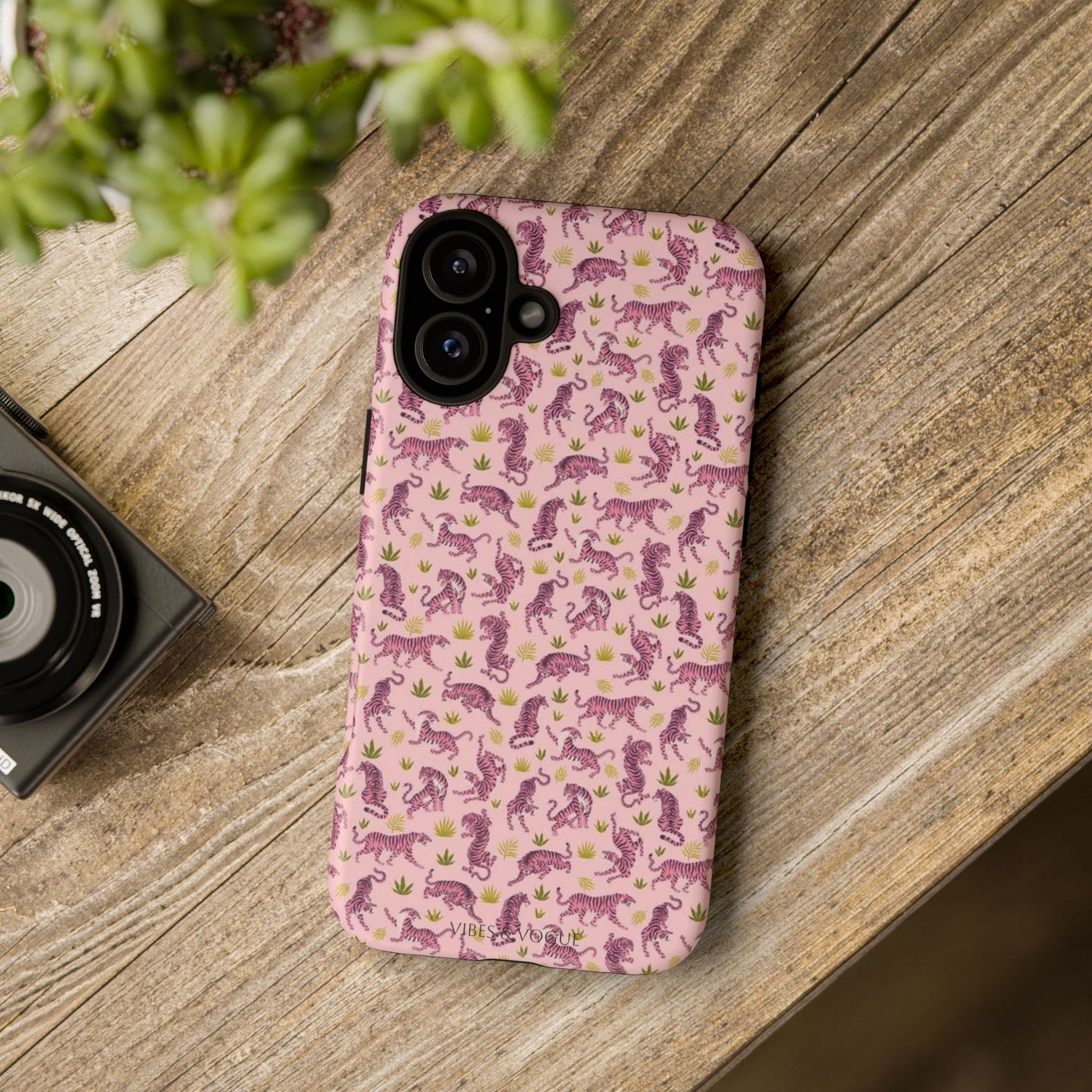 Pink Tiger Pattern Phone Case - Tough Cases