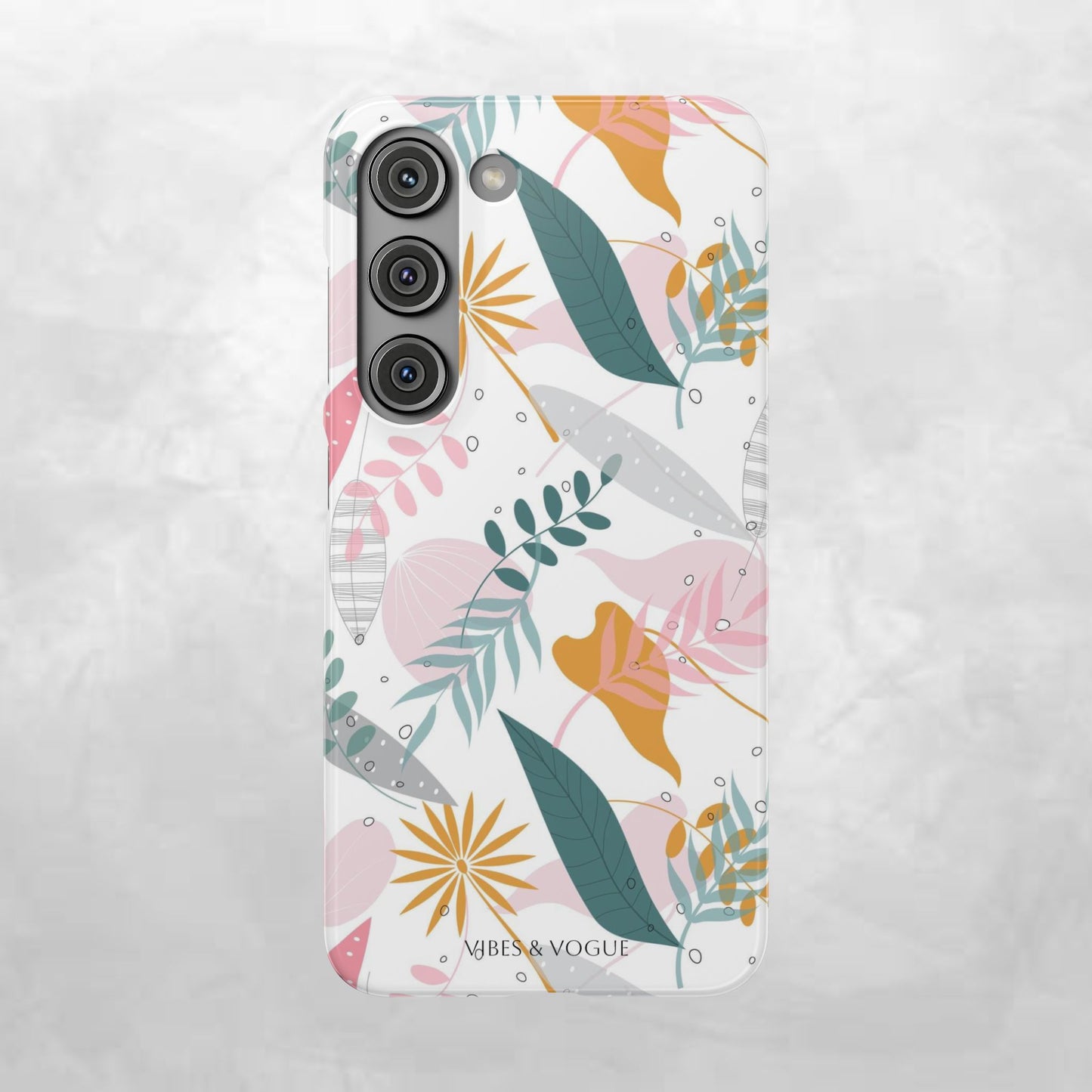 Floral Snap Case - Stylish Phone Protector with Botanical Design