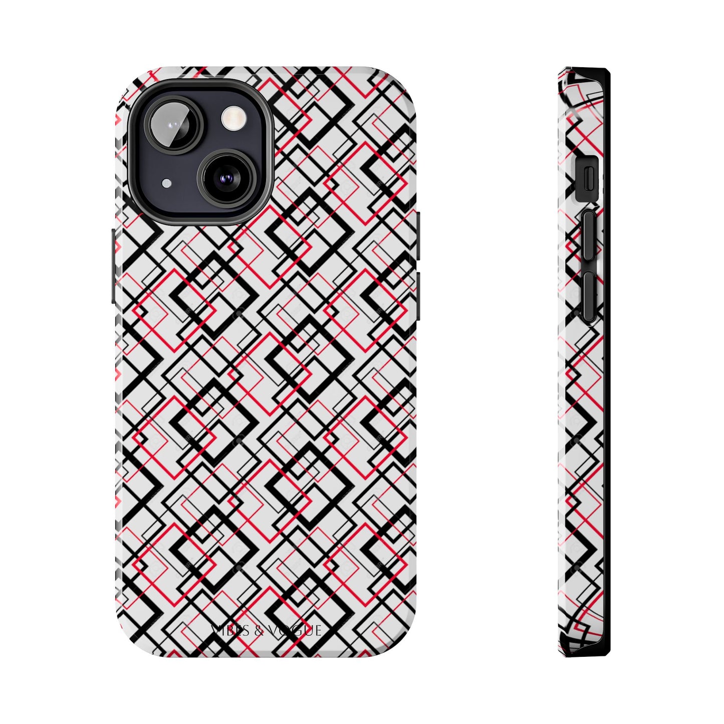 Stylish Geometric Tough Phone Case - Modern Design for Trendsetters