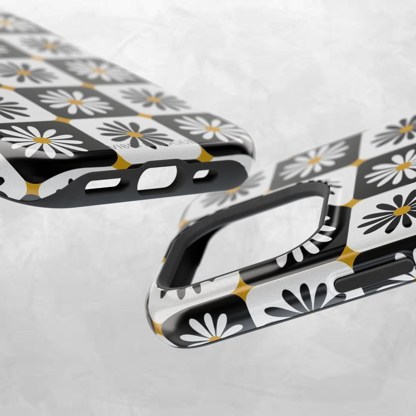 Retro Daisy Magnetic Tough Case - Stylish Protection for Your Phone