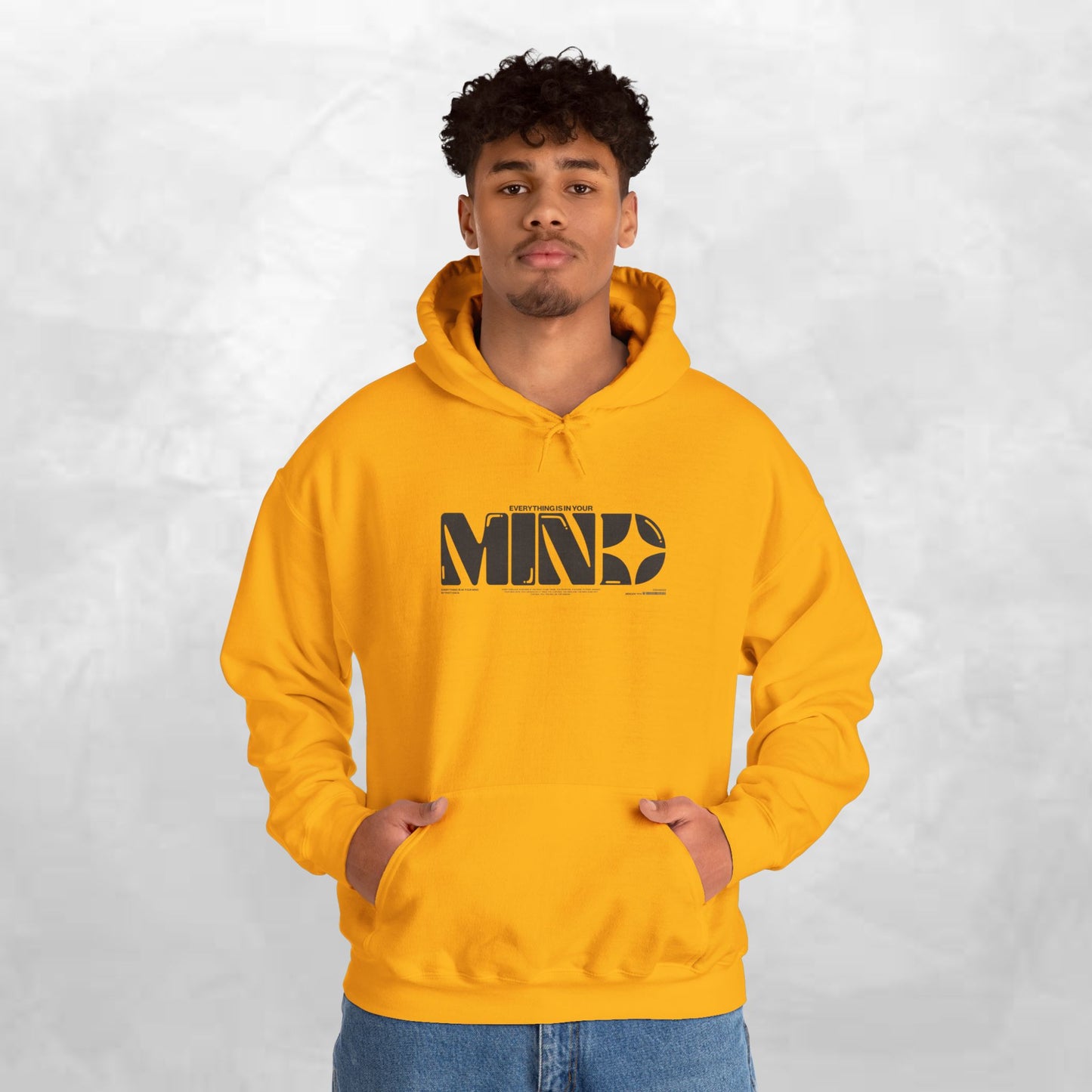 Mind Logo Hoodie — Minimalist Black Typography Pullover