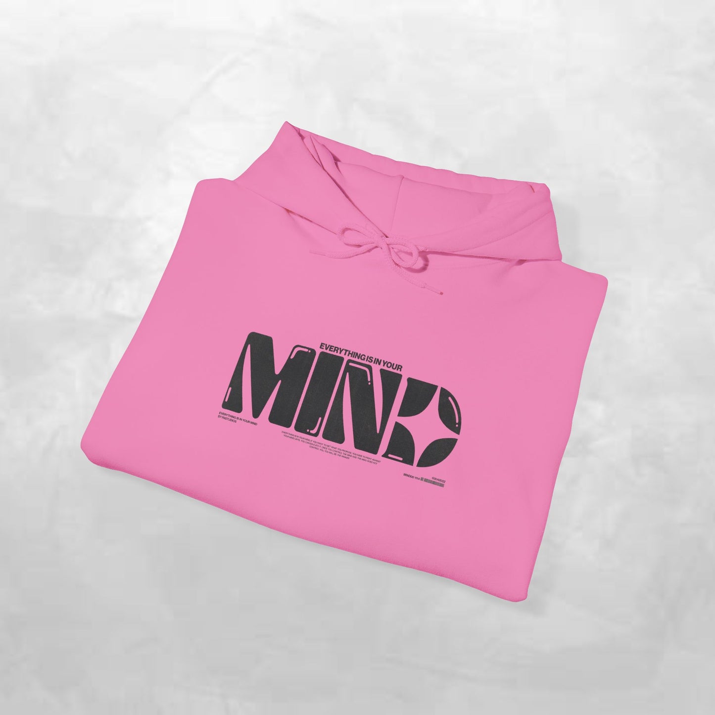 Mind Logo Hoodie — Minimalist Black Typography Pullover
