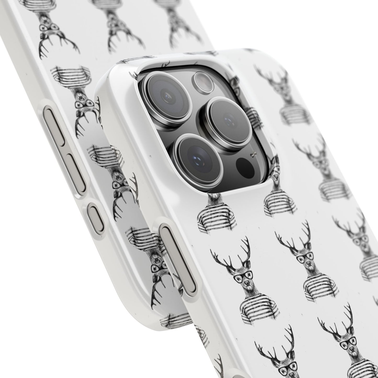 Stylish Slim Phone Case with Cool Stag Design
