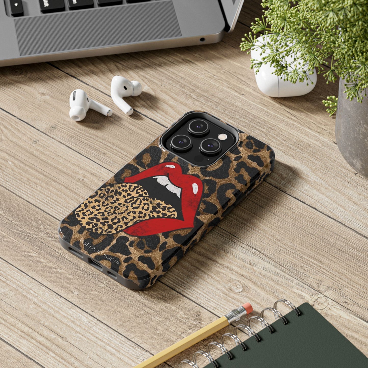 Leopard Lip Tough Phone Case — Bold Animal Print Phone Cover