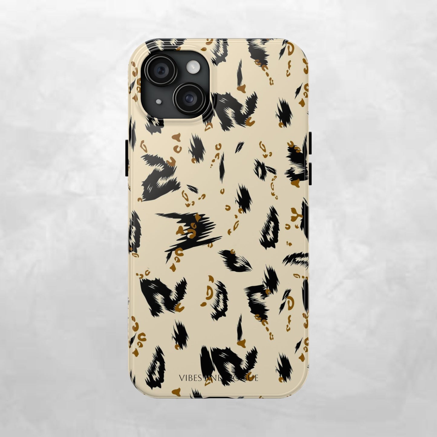 Leopard Splash Tough Phone Case — Protective Animal Print iPhone Cover